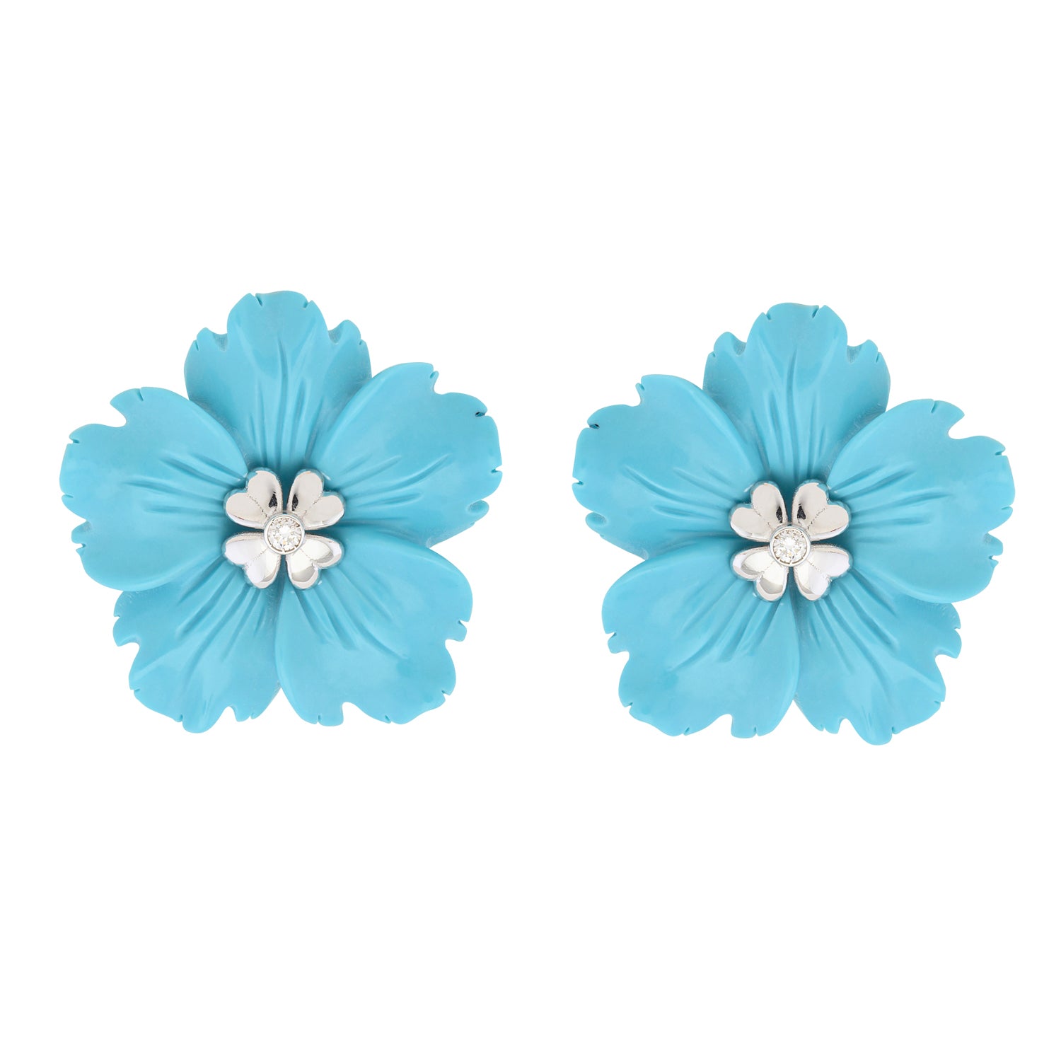 Turquoise Flower Earrings