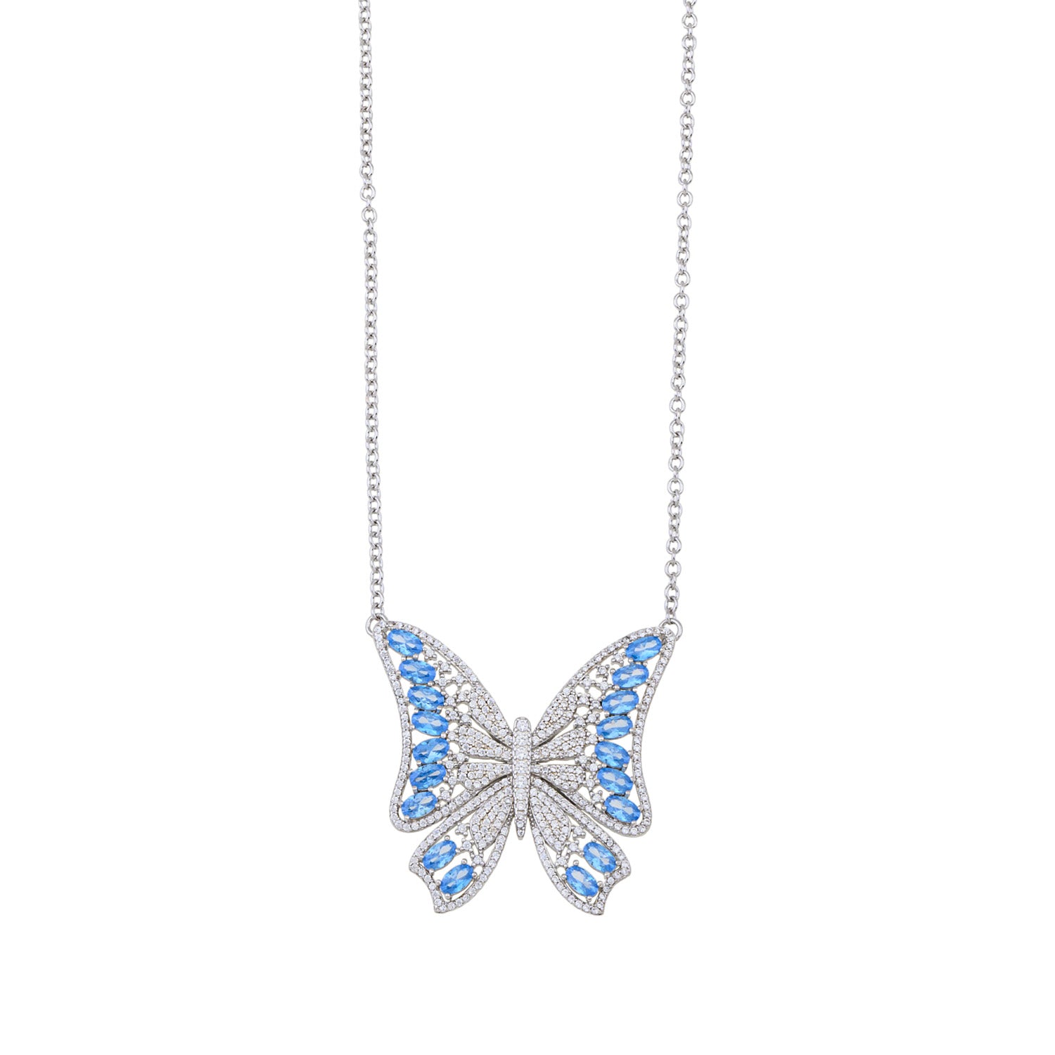 Blue Butterfly Necklace