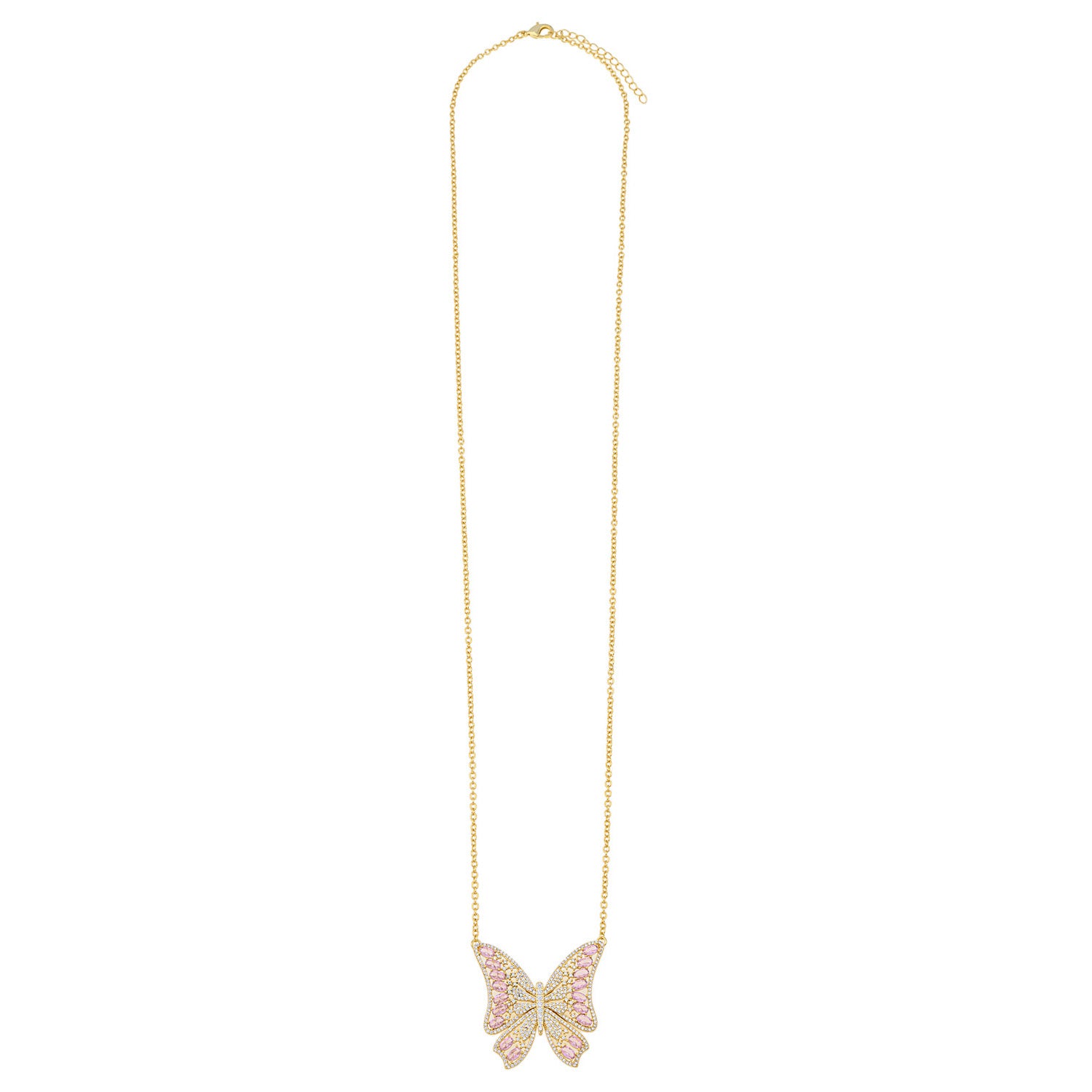 Pink Butterfly Necklace