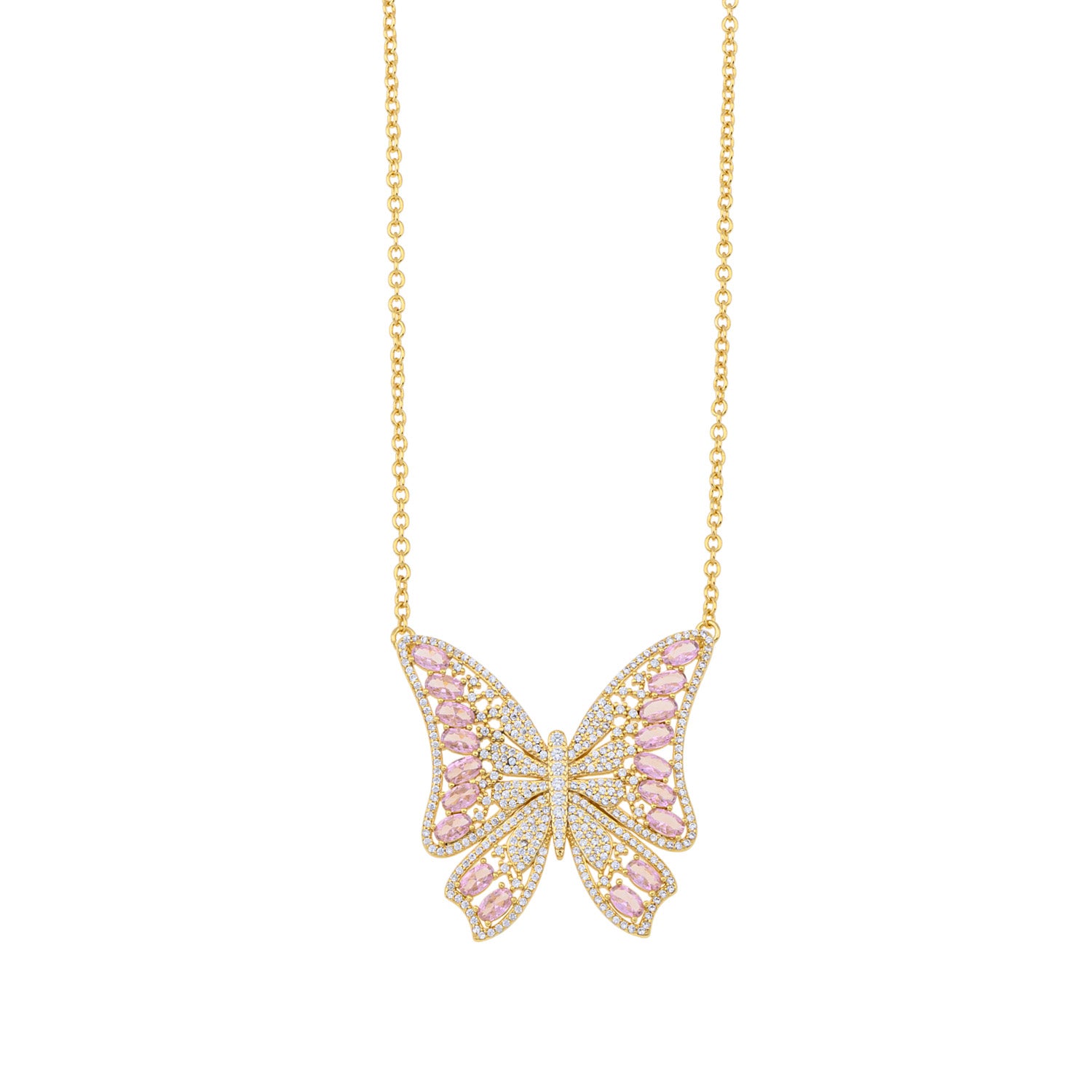 Pink Butterfly Necklace