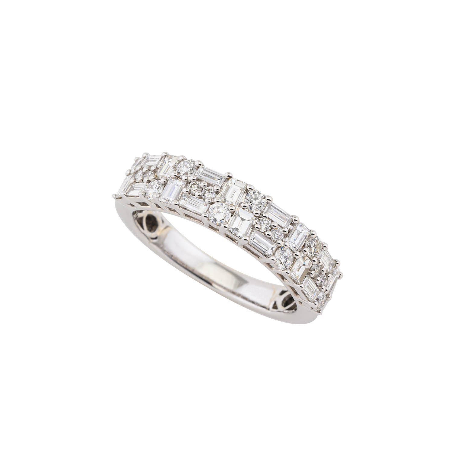 Radiant multi diamond ring