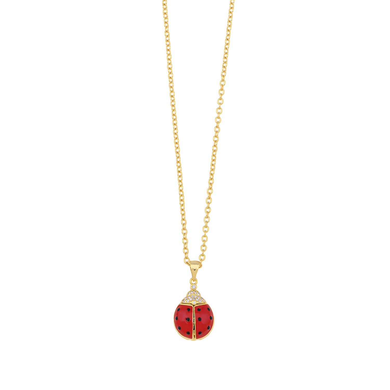 Happy Easter Red Ladybug Necklace