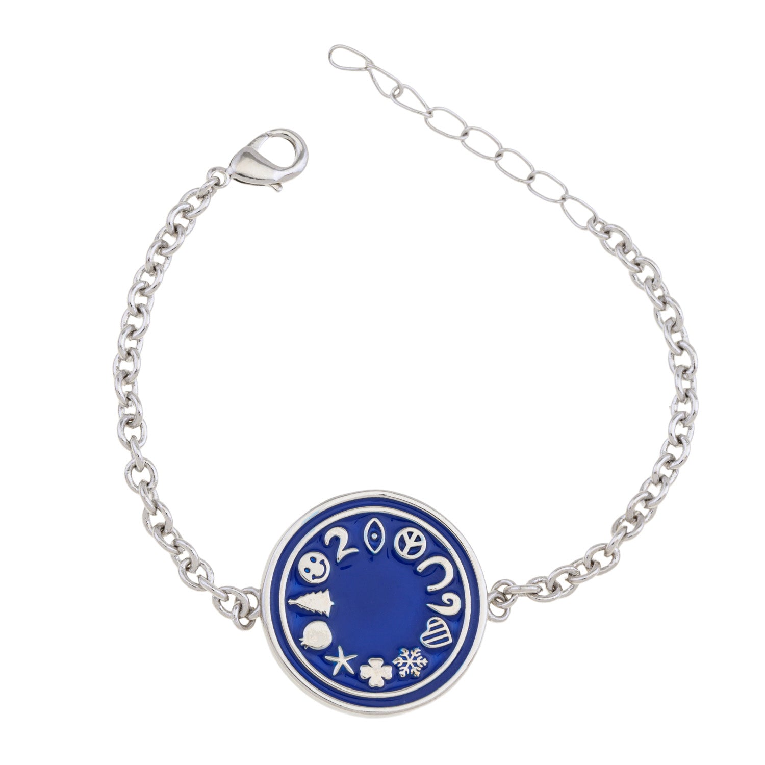 Lucky Symbols Blue Enamel Bracelet