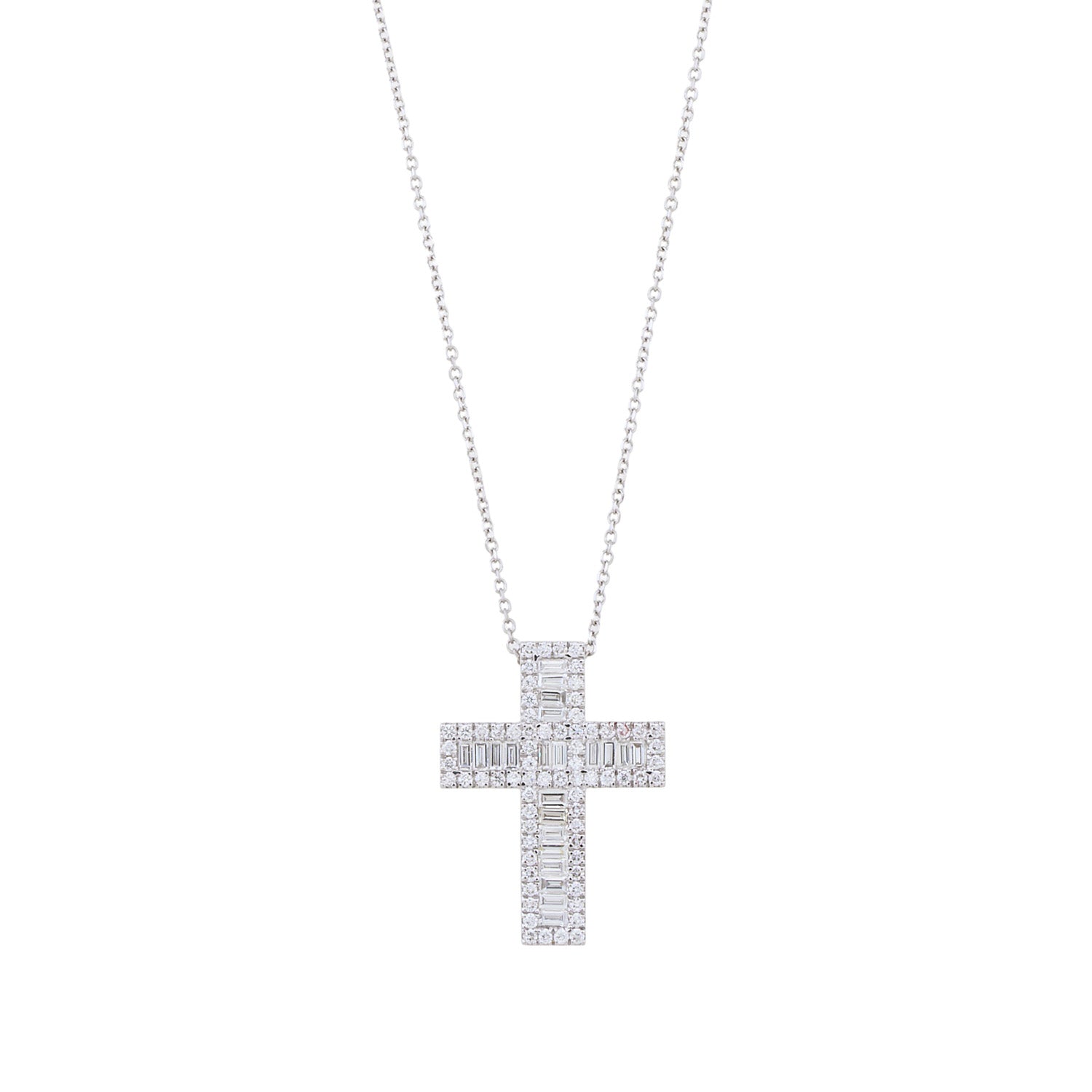 Baguette Diamond Cross