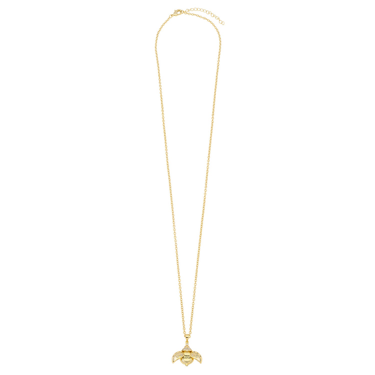 Happy Easter Gold Ladybug Necklace