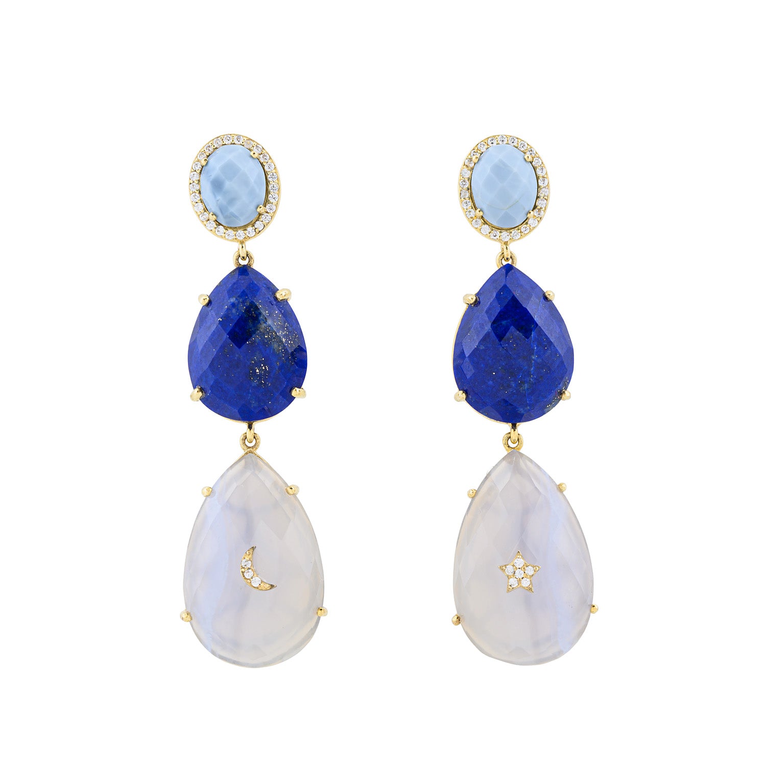 Blue Sky Silver Earrings
