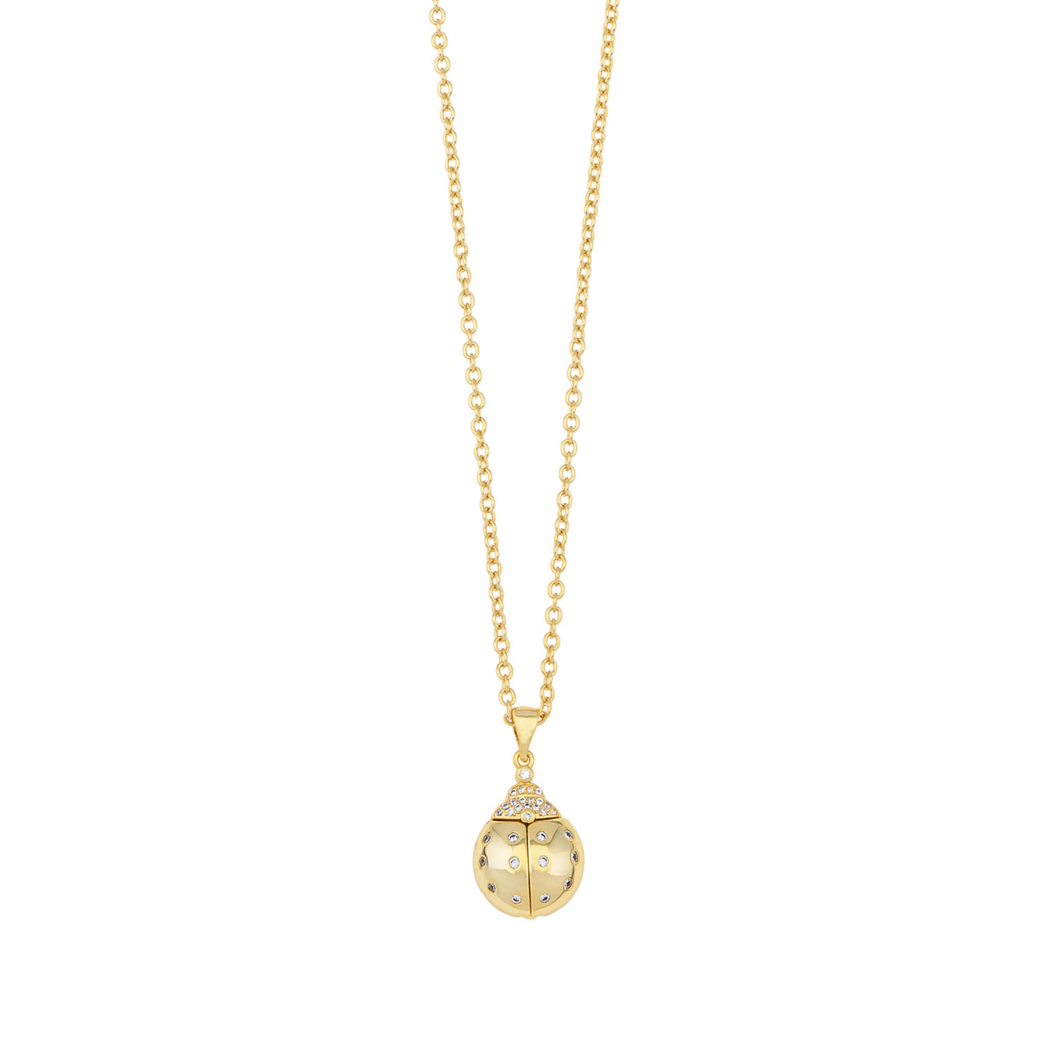 Happy Easter Gold Ladybug Necklace