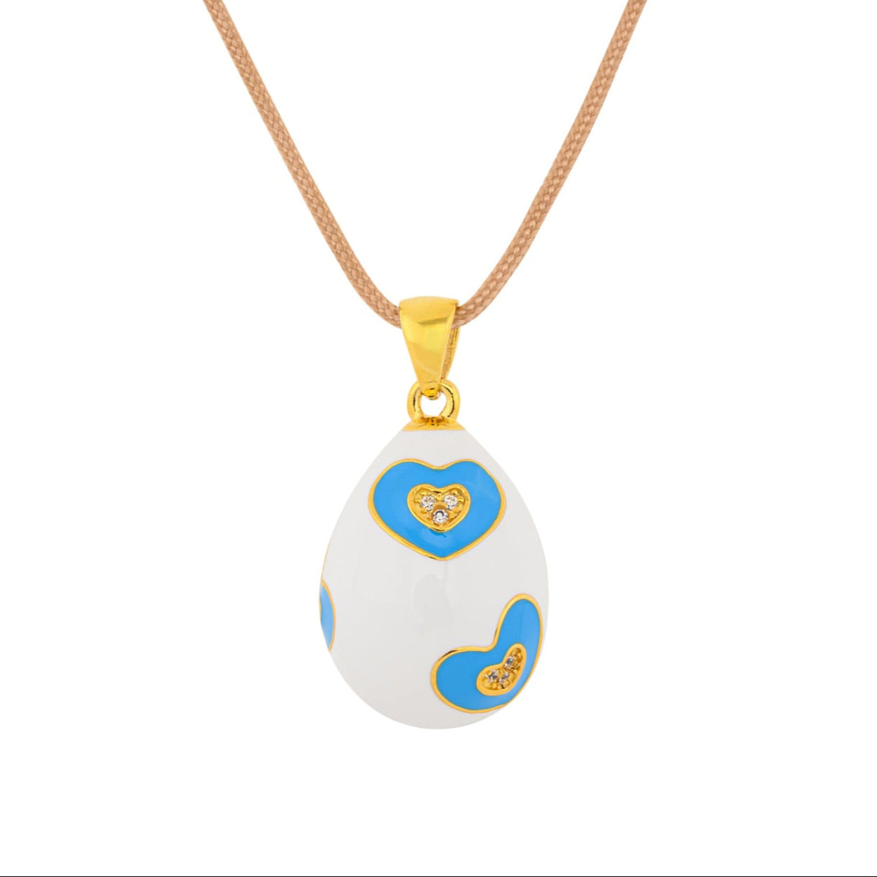 Turquoise Heart White Egg