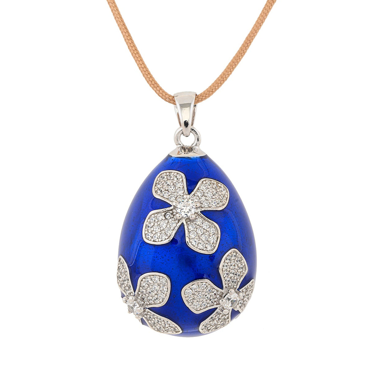 Flower Blue Big Easter Egg
