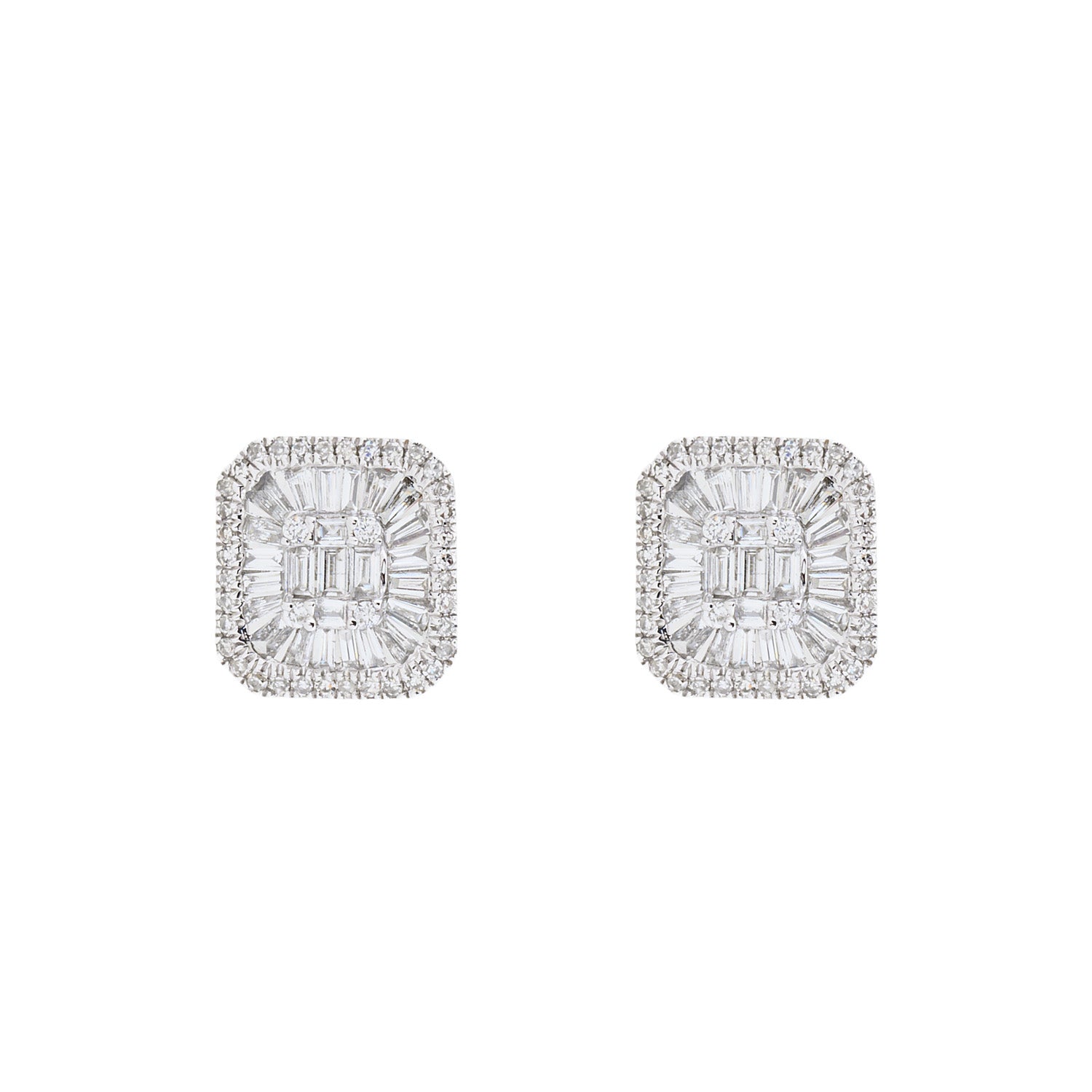 Diamon Baguette stud earrings