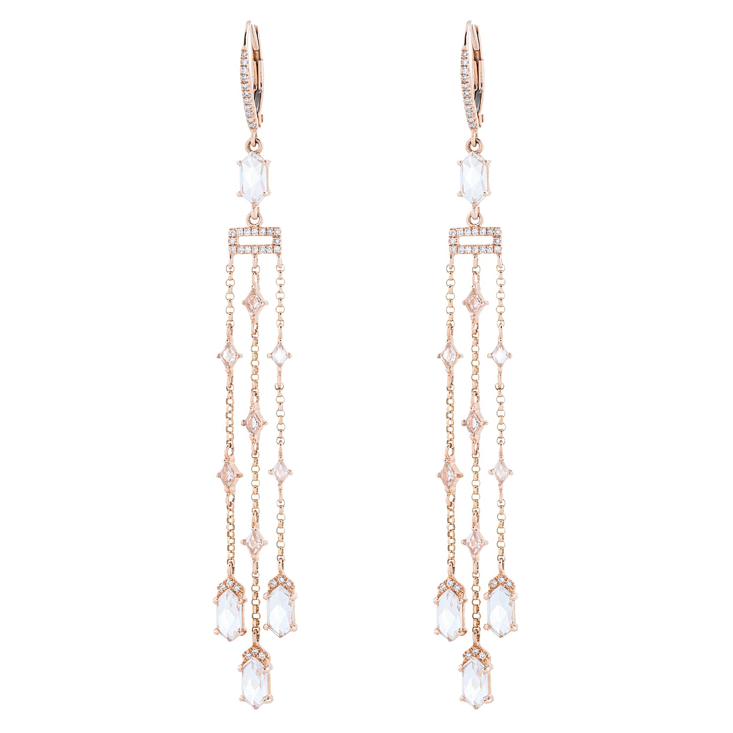 Dewdrop Elegance: Gold and Topaz Statement Earrings