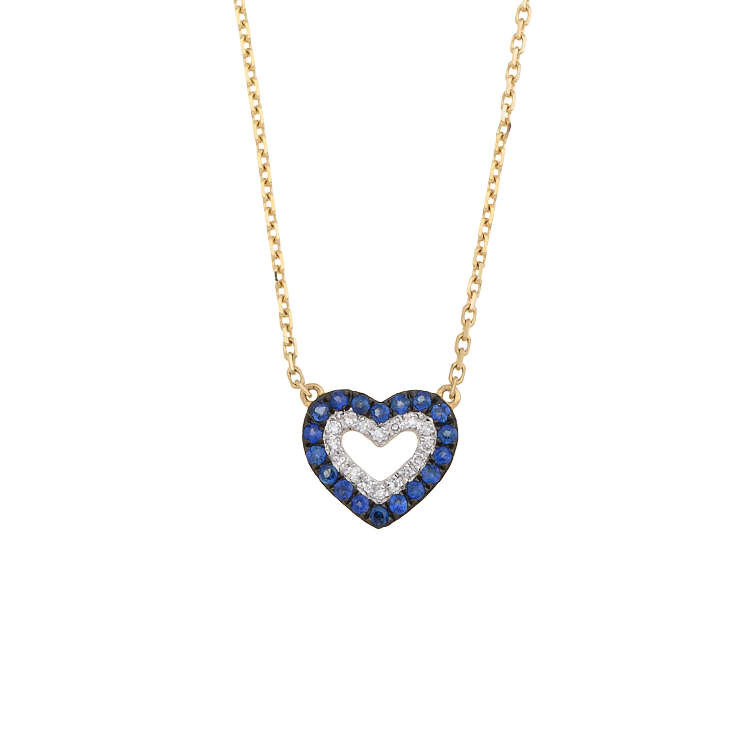 Love in Sapphire Heart Necklace