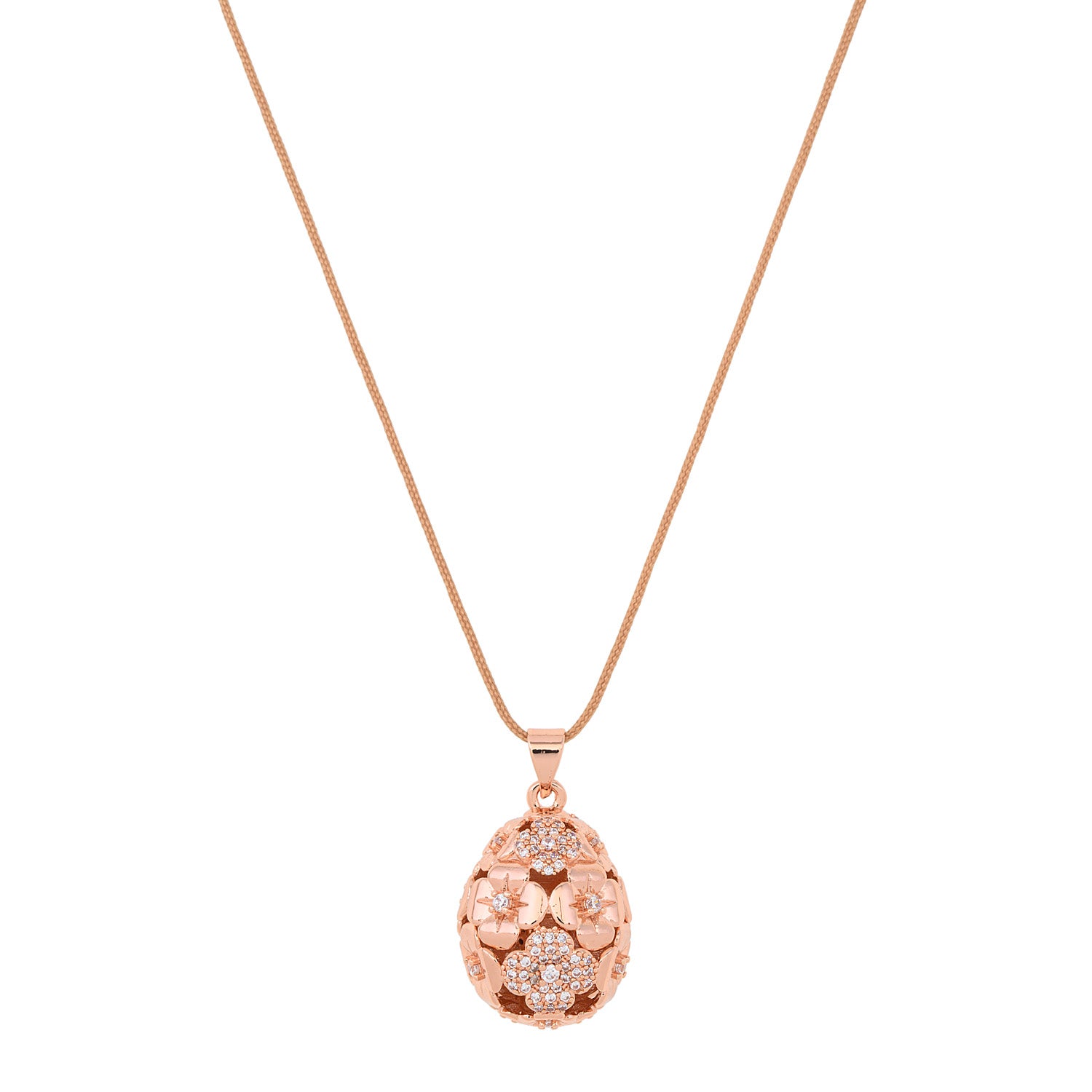 Rose Gold plated Flower Egg