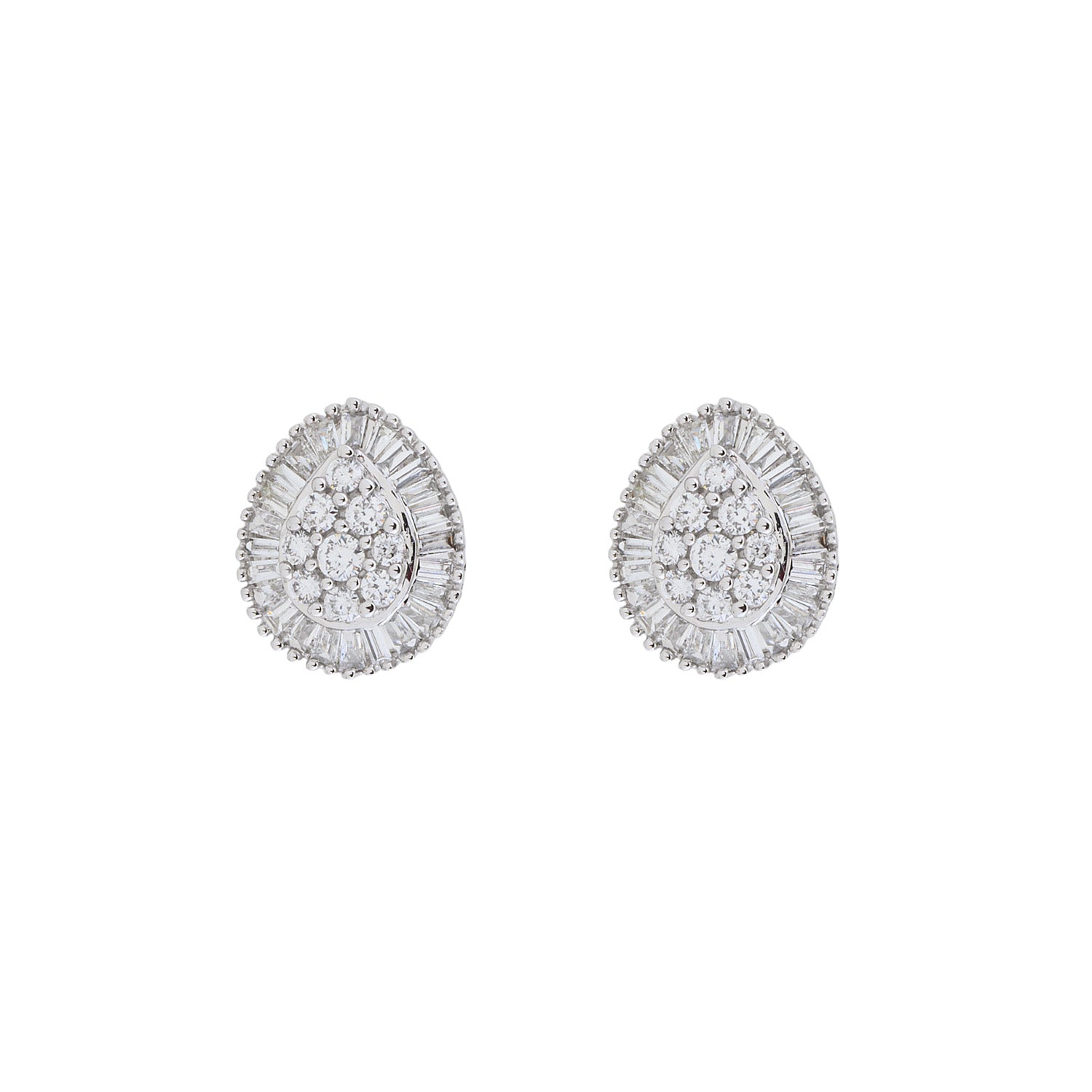 Pear Diamond stud earrings
