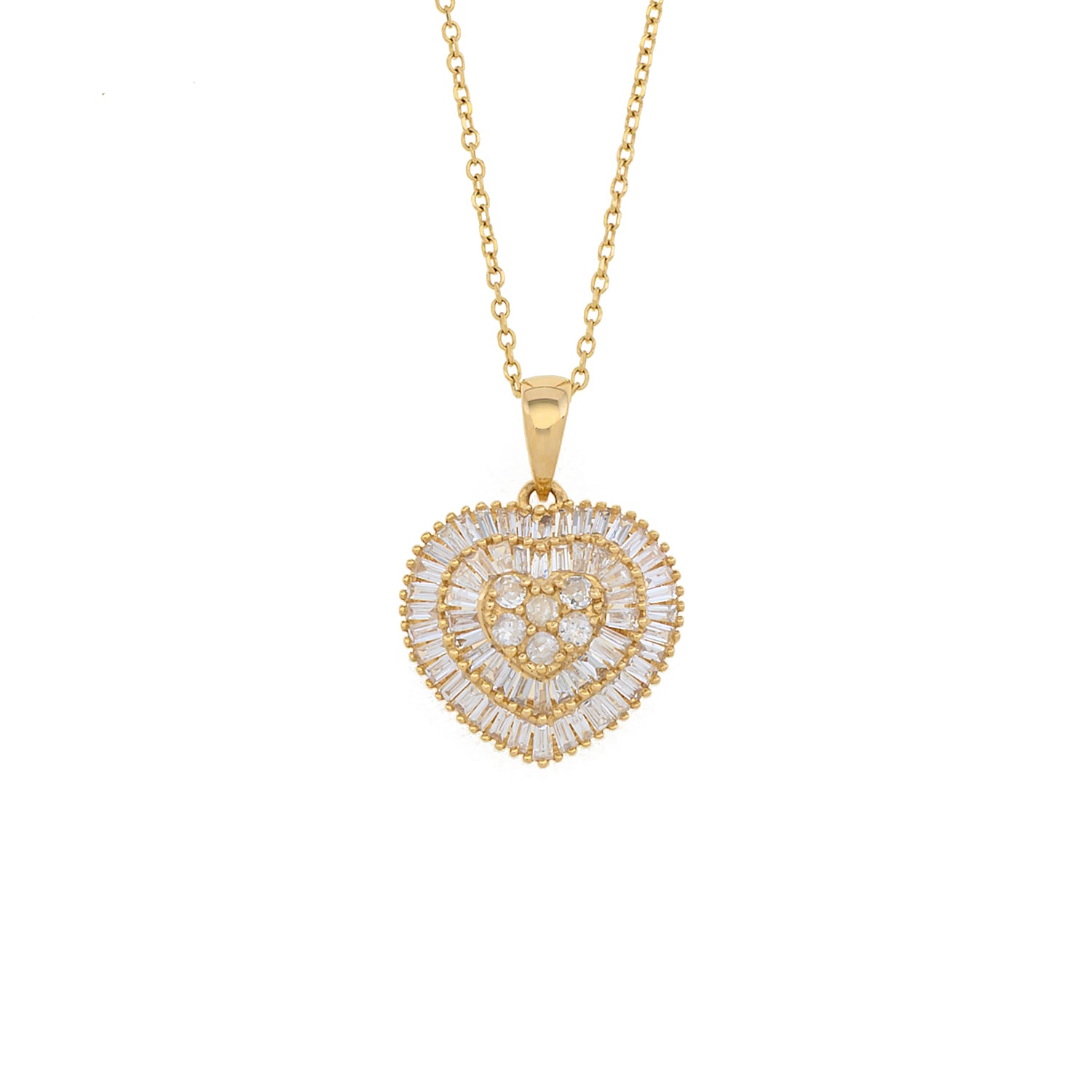 Forever Baguette Heart Necklace