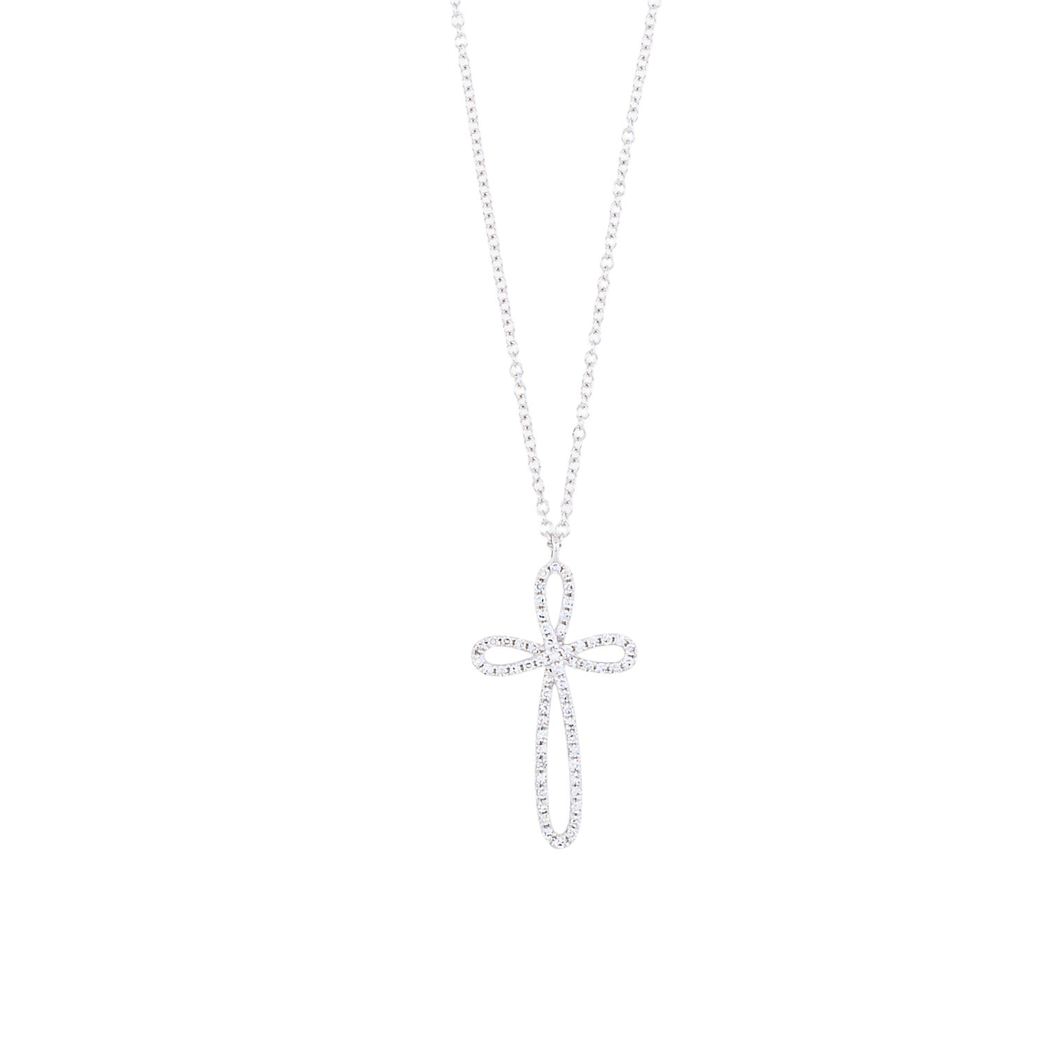 Twisted Diamond Cross necklace