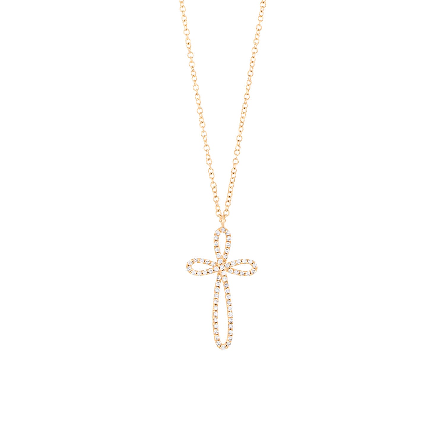 Twisted Diamond Cross necklace