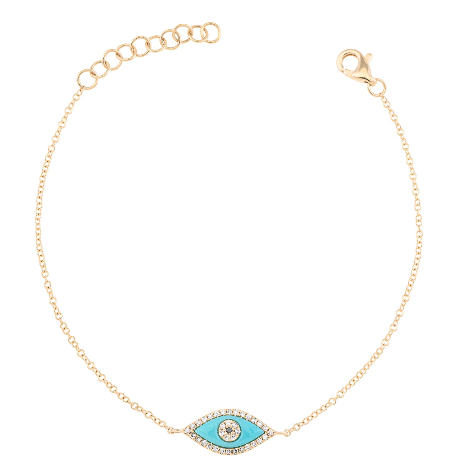 Diamond Evil Eye chain bracelet