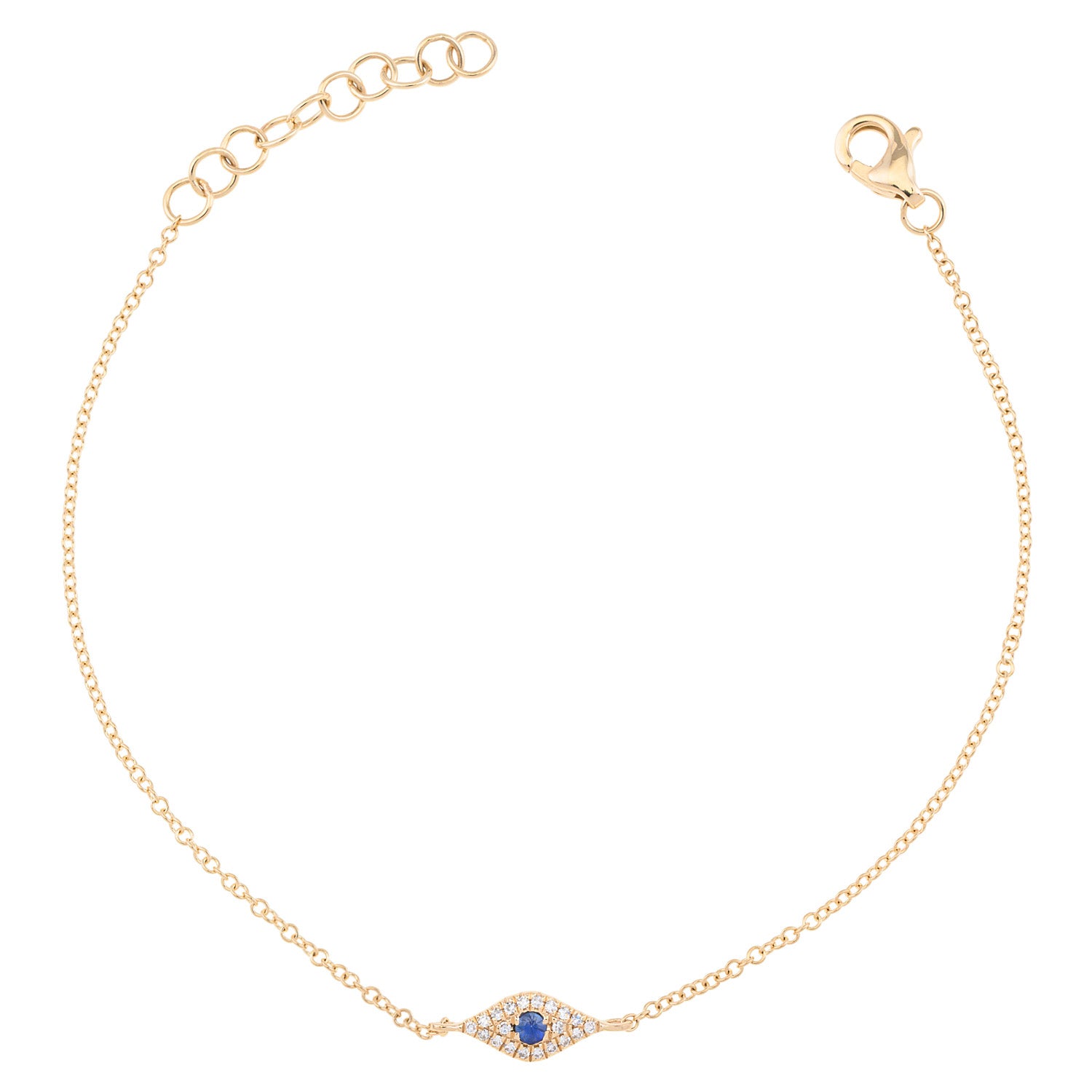 Mini Evil Eye Diamond chain bracelet