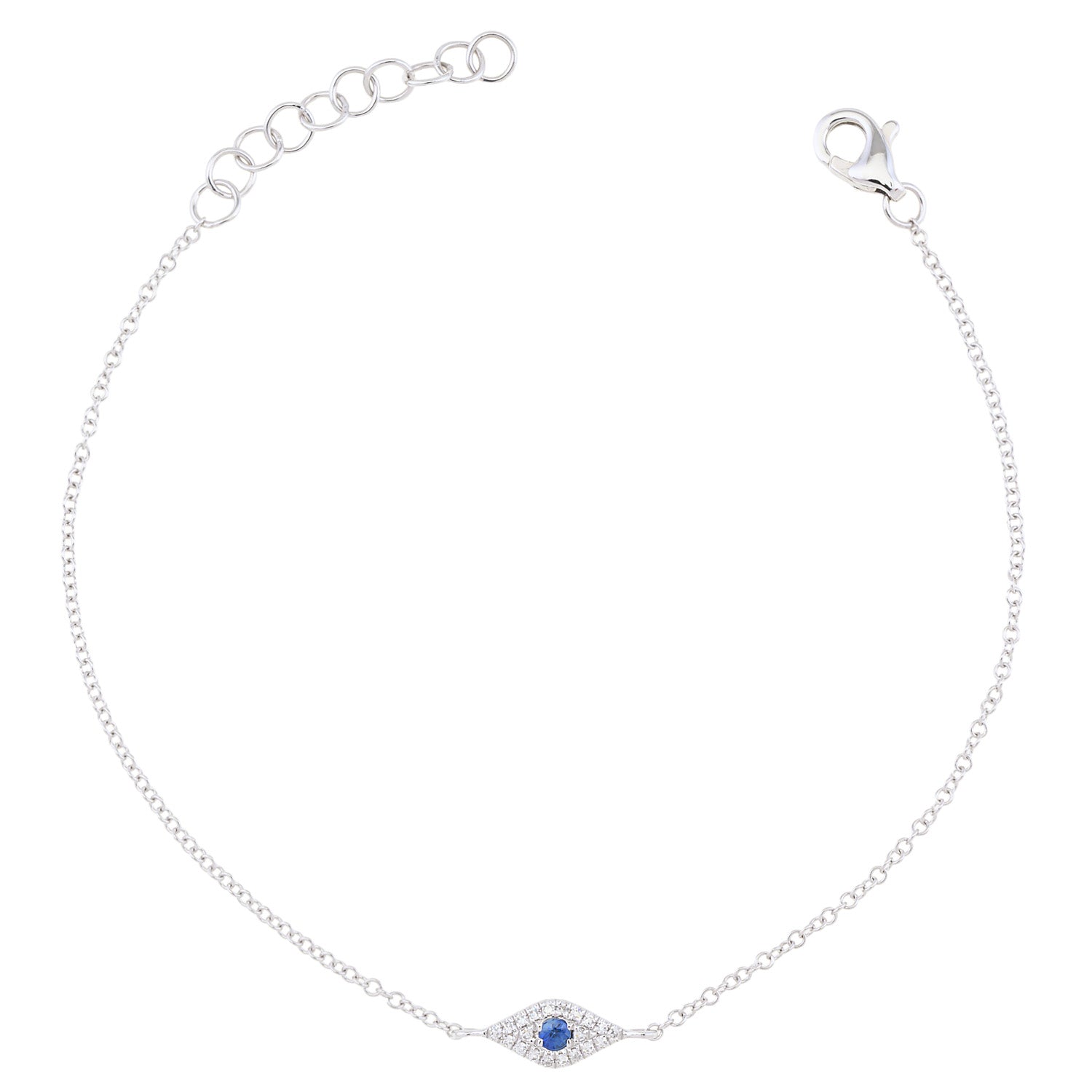 Mini Evil Eye Diamond chain bracelet