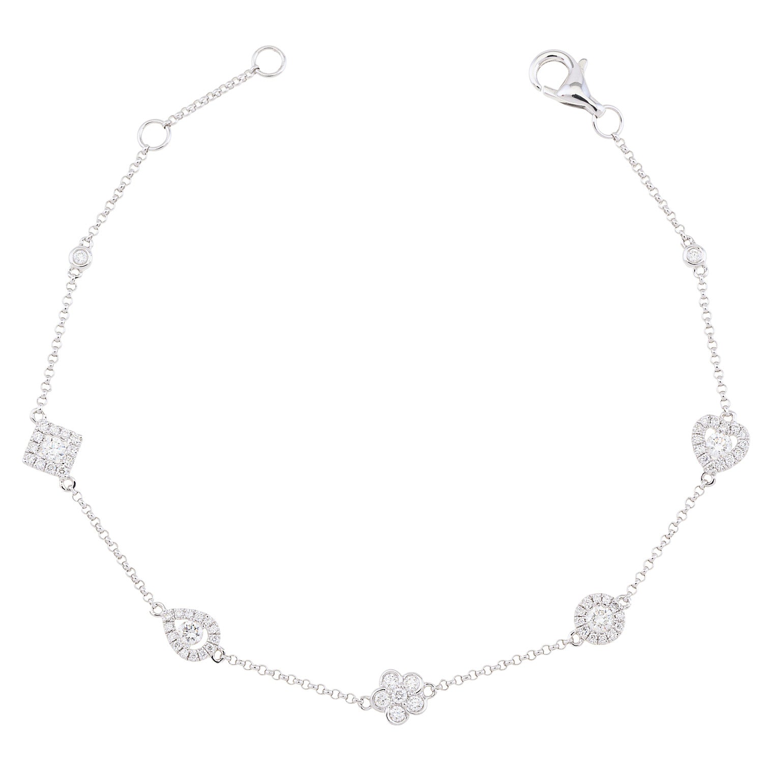 Multi Diamond symbols chain bracelets