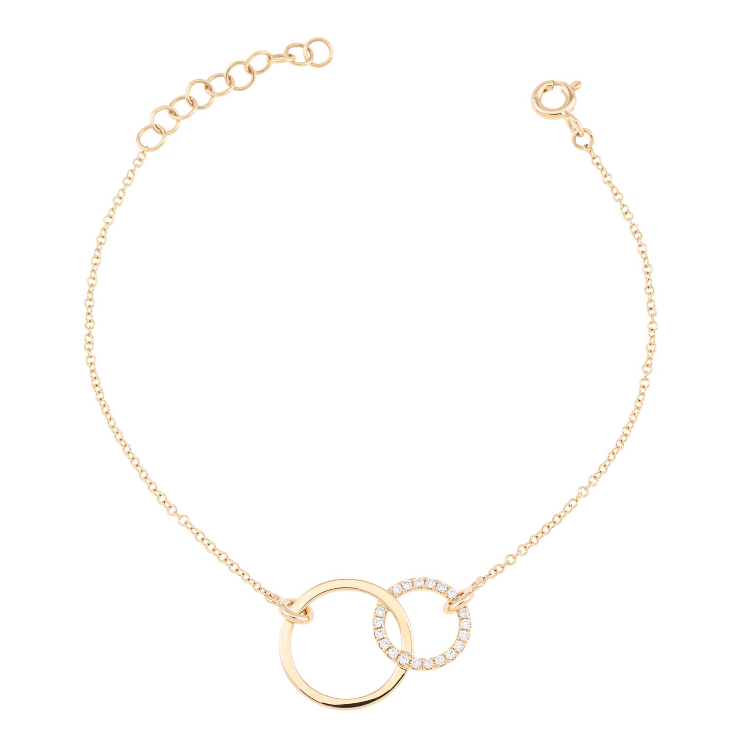 Two Circles Chain Diamond bracelet
