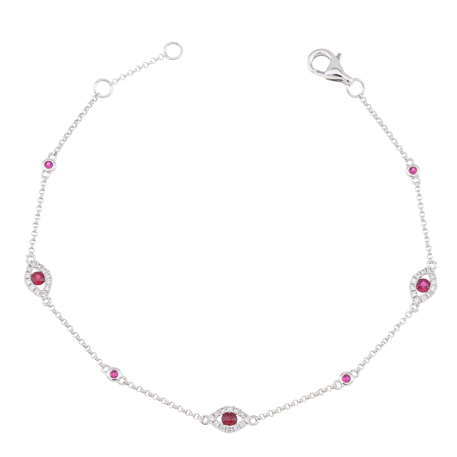 Ruby and Diamond chain bracelet