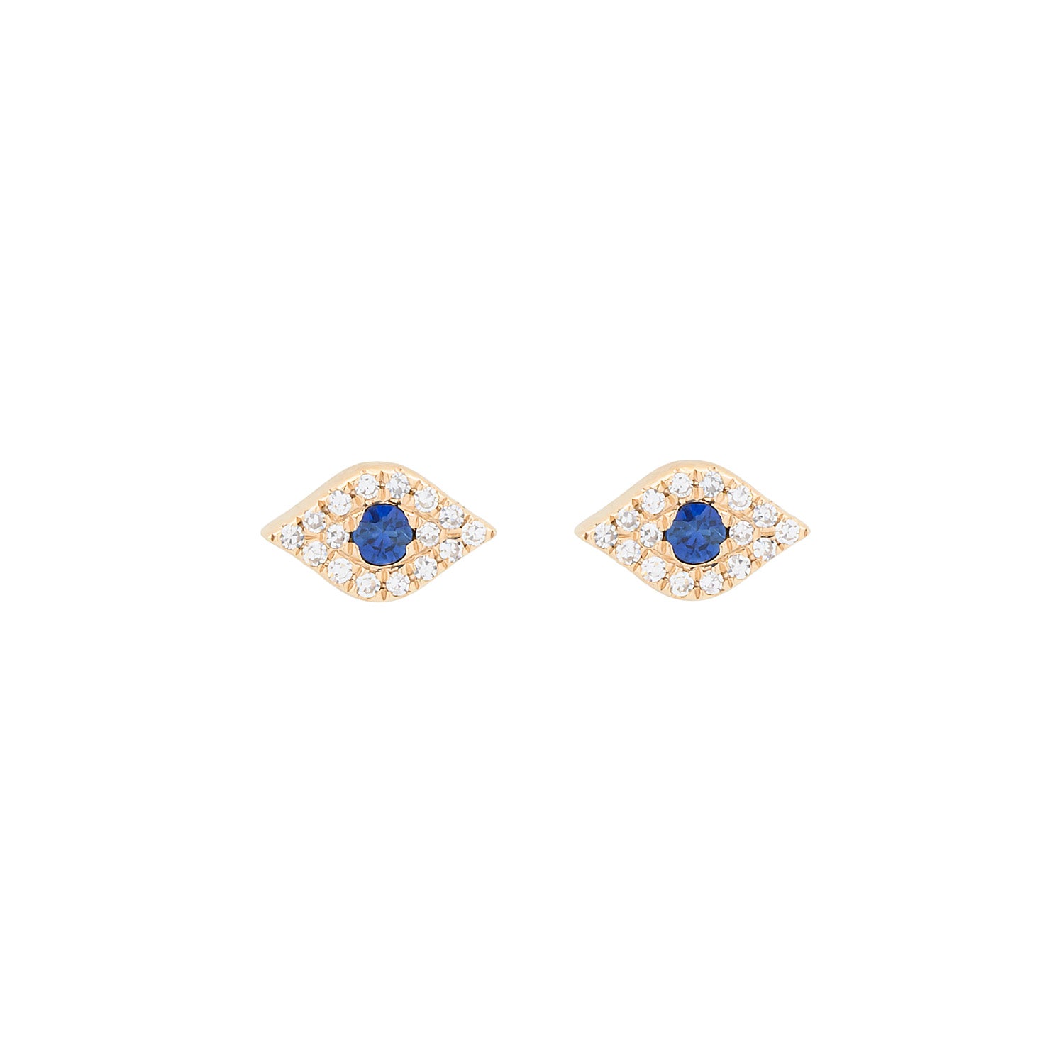 Diamond Evil Eye stud earrings