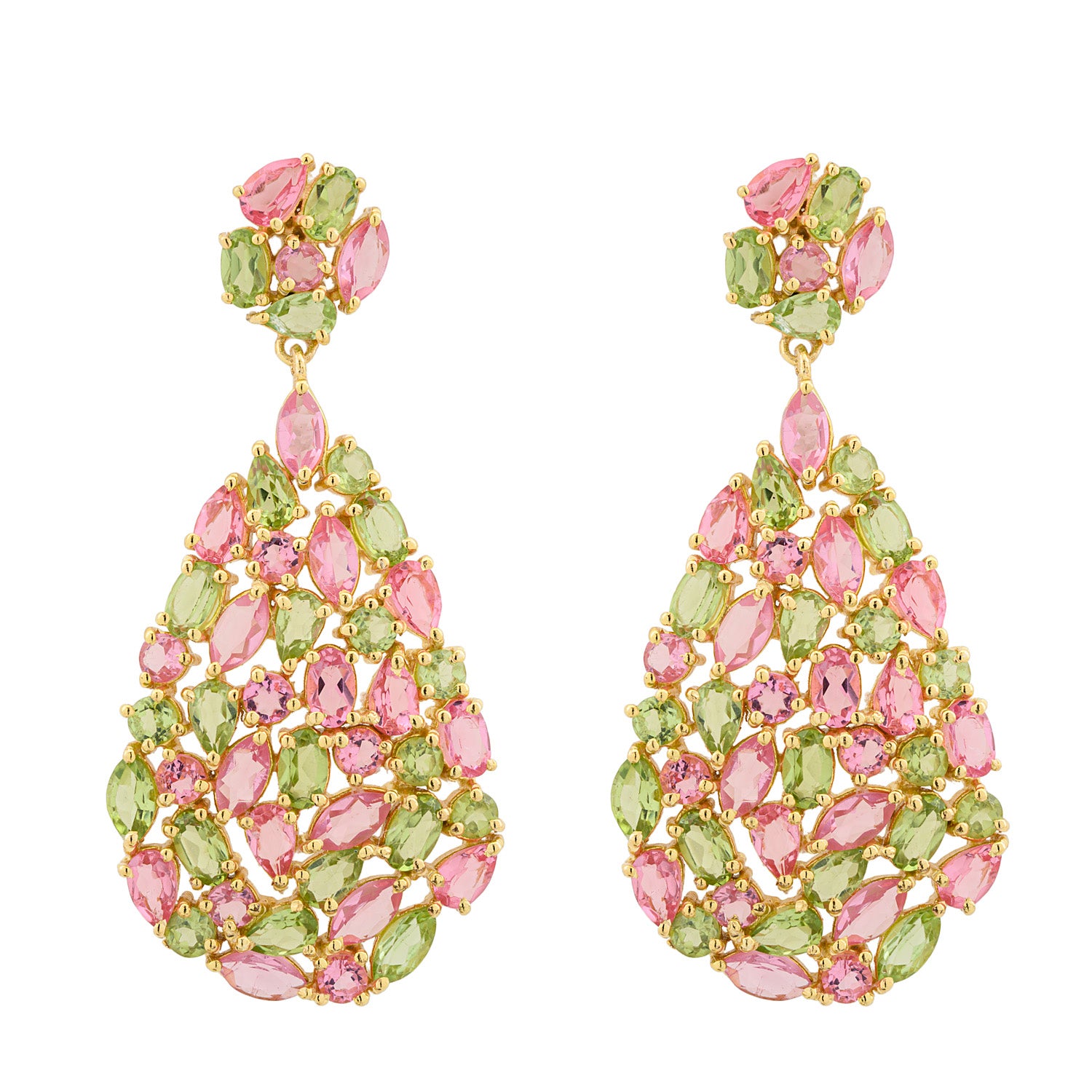 Mosaic silver earrings