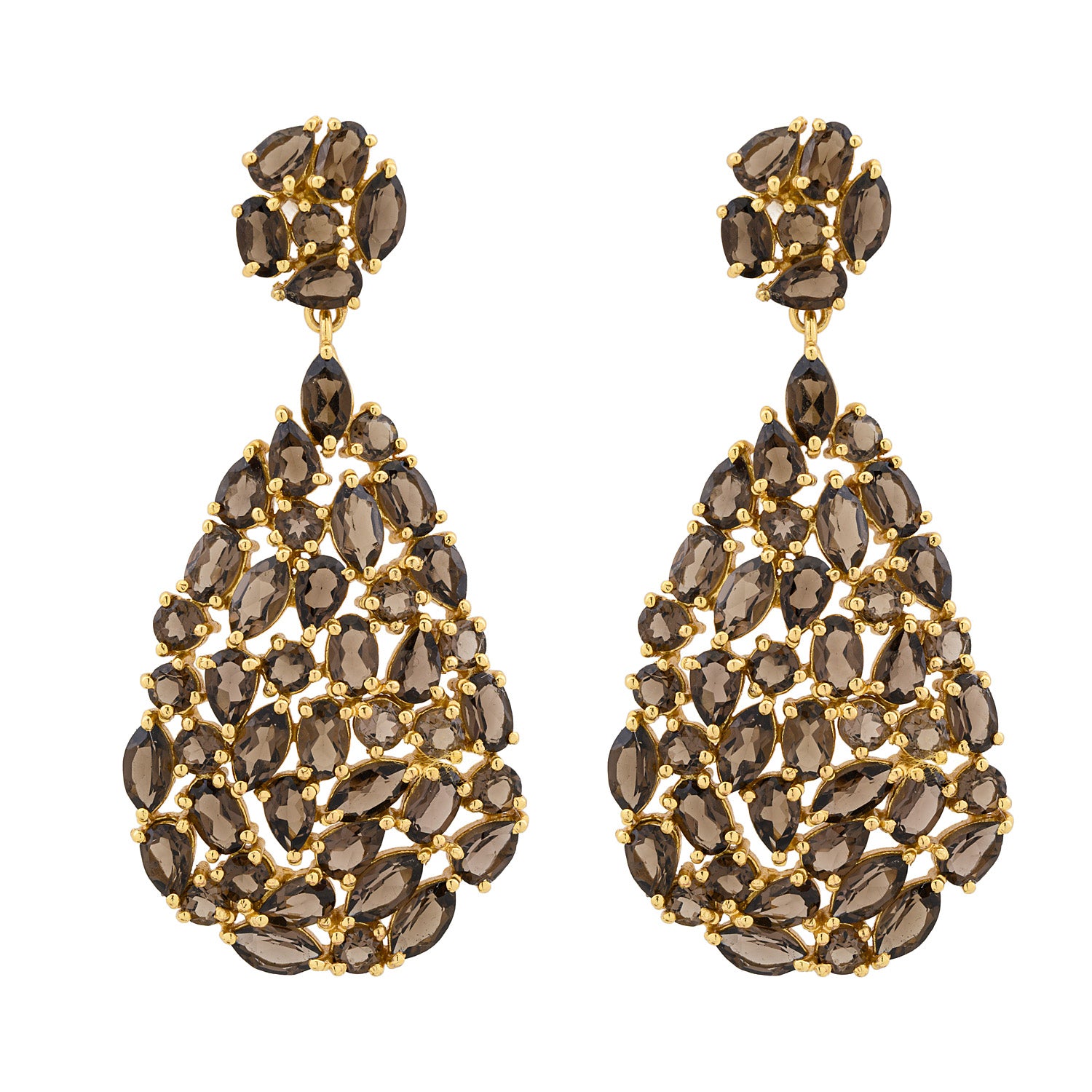 Mosaic silver earrings