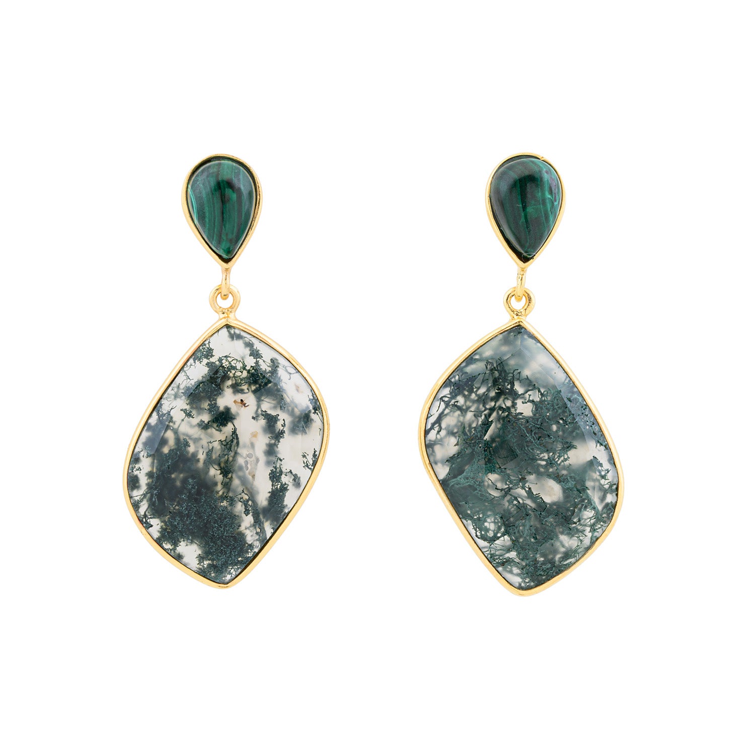 Green Perfection silver earrings