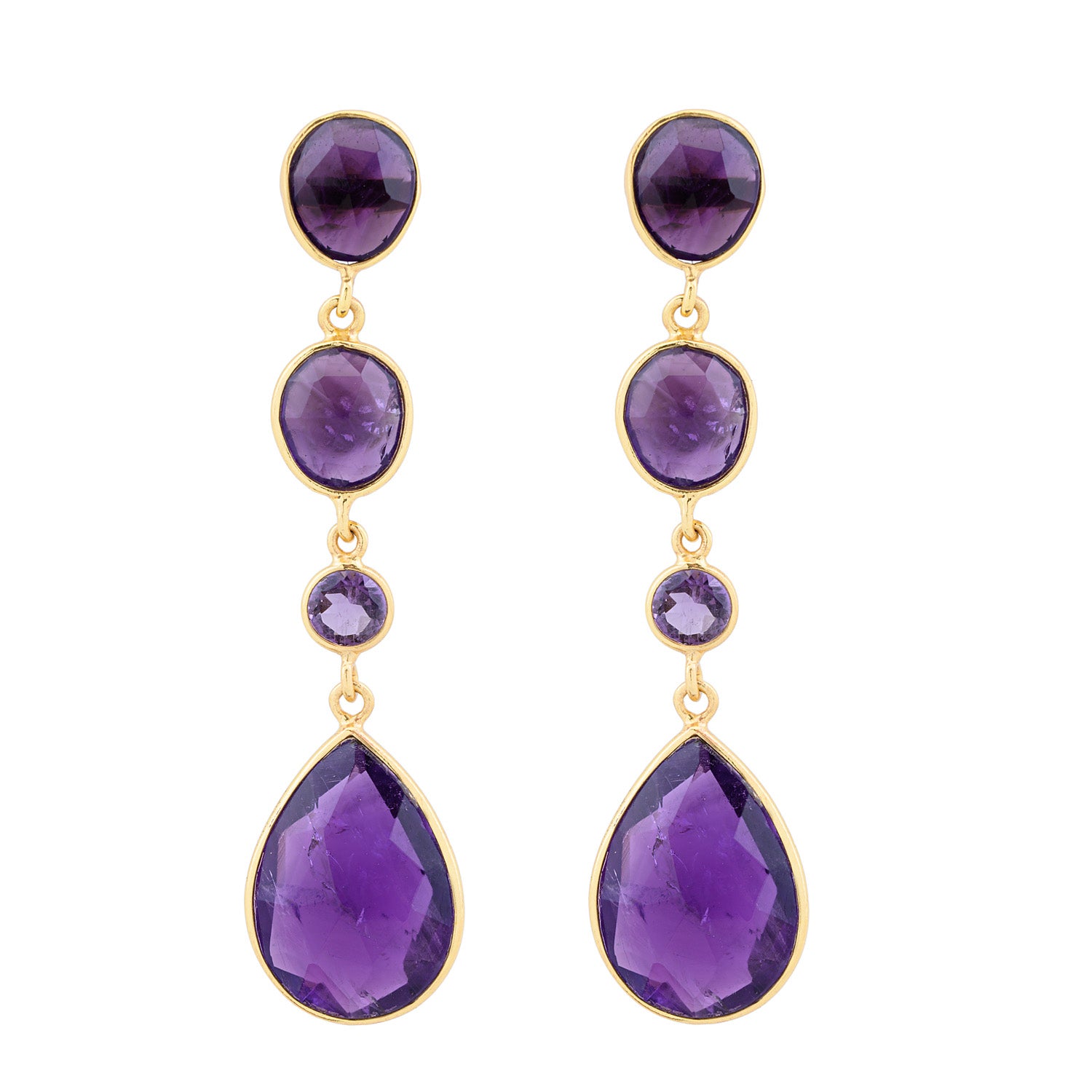 Purple Light silver earrings