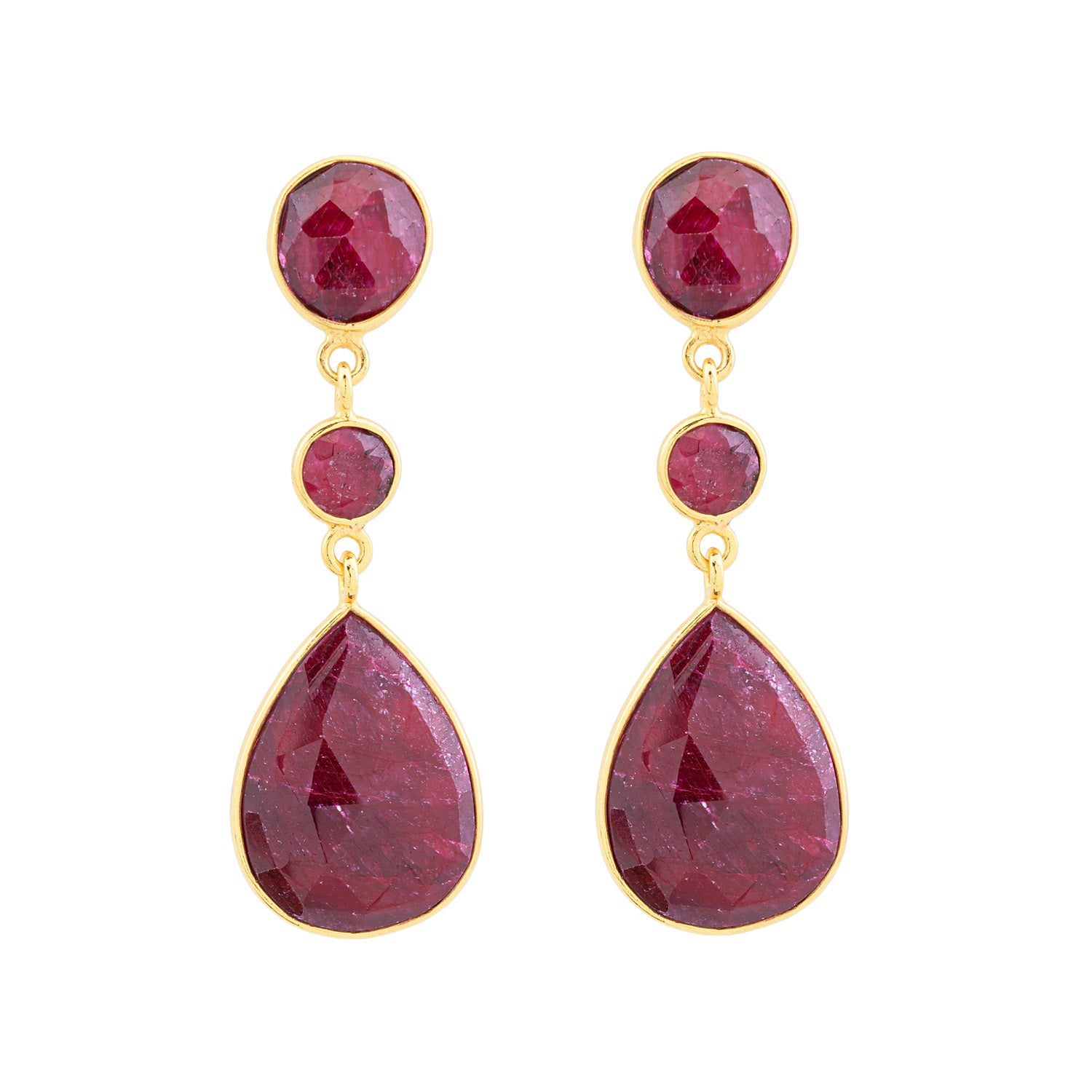 Ruby Style silver earrings