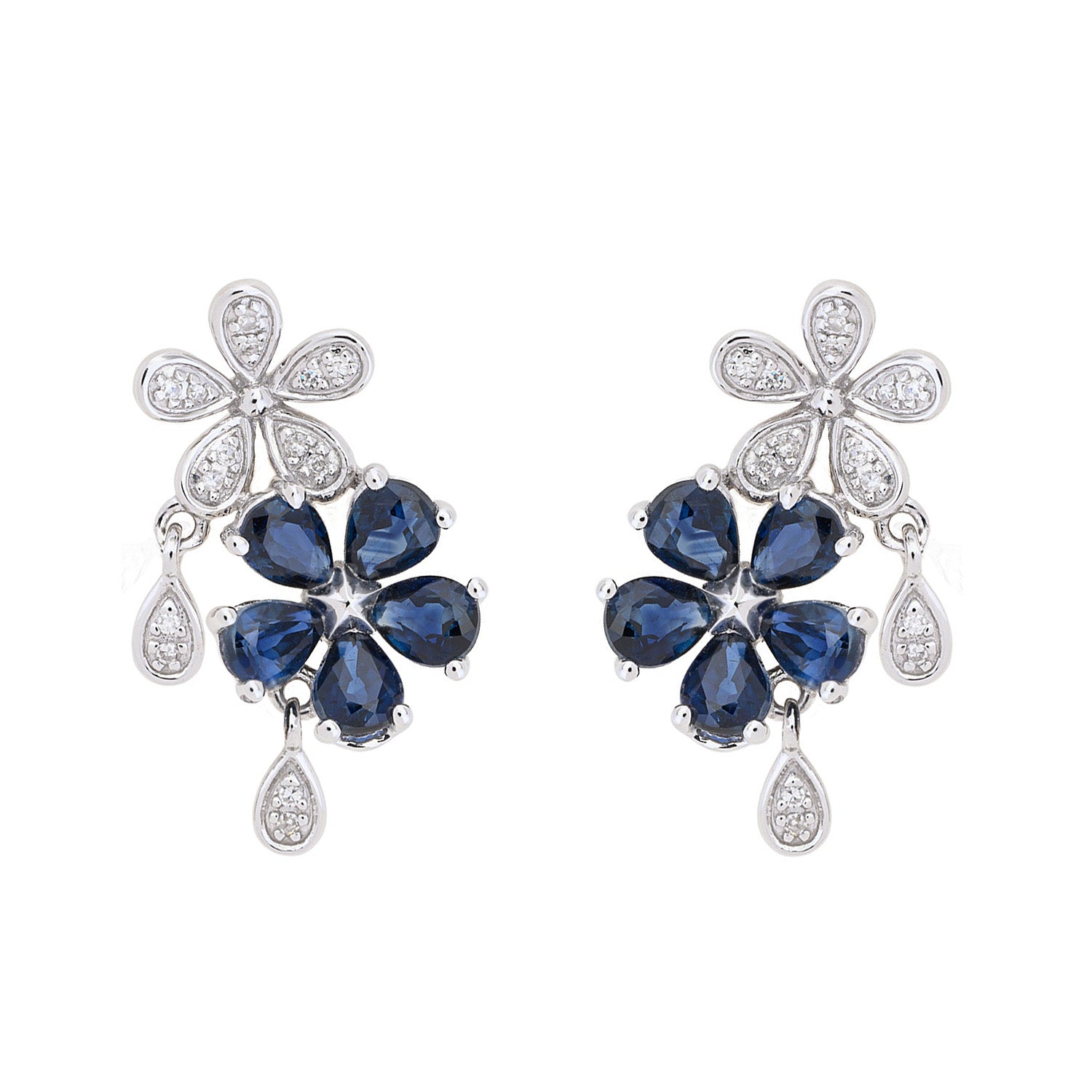Bloom Sapphire and Diamond Earrings