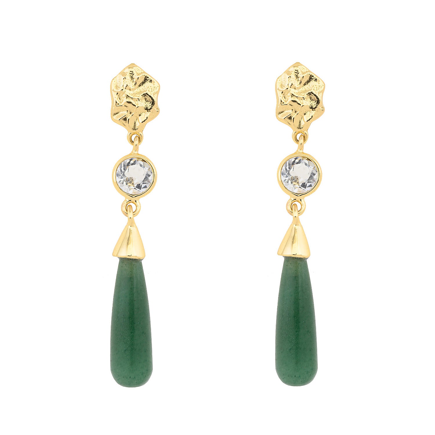 Verdant Drops Silver Earrings