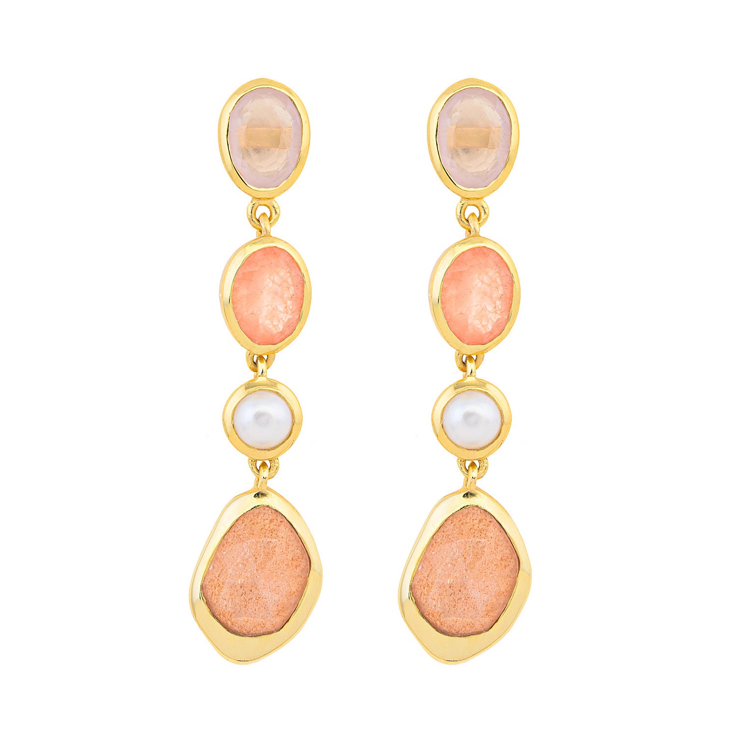 Pastel Harmony Silver Earrings