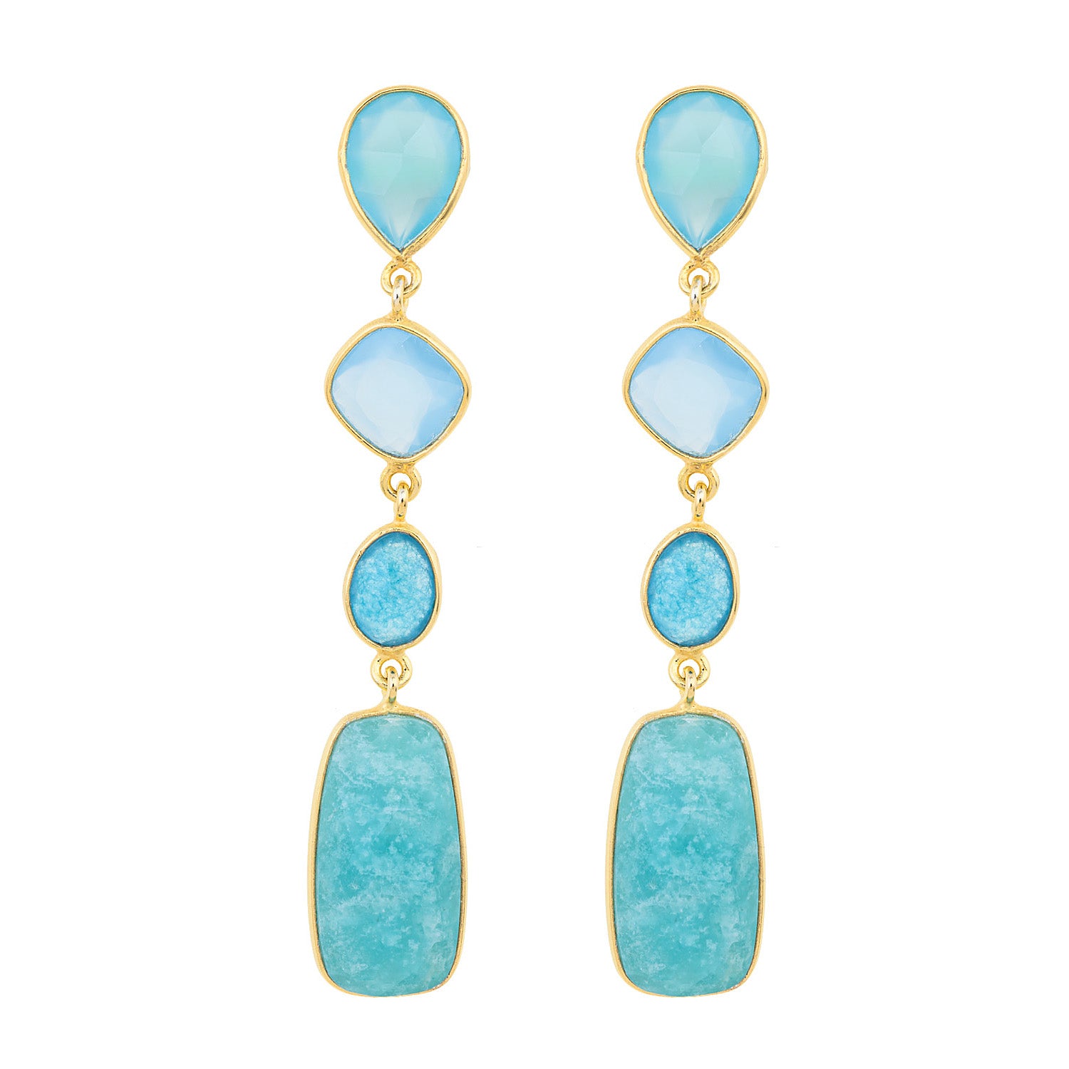 Ocean Shadows Silver Earrings
