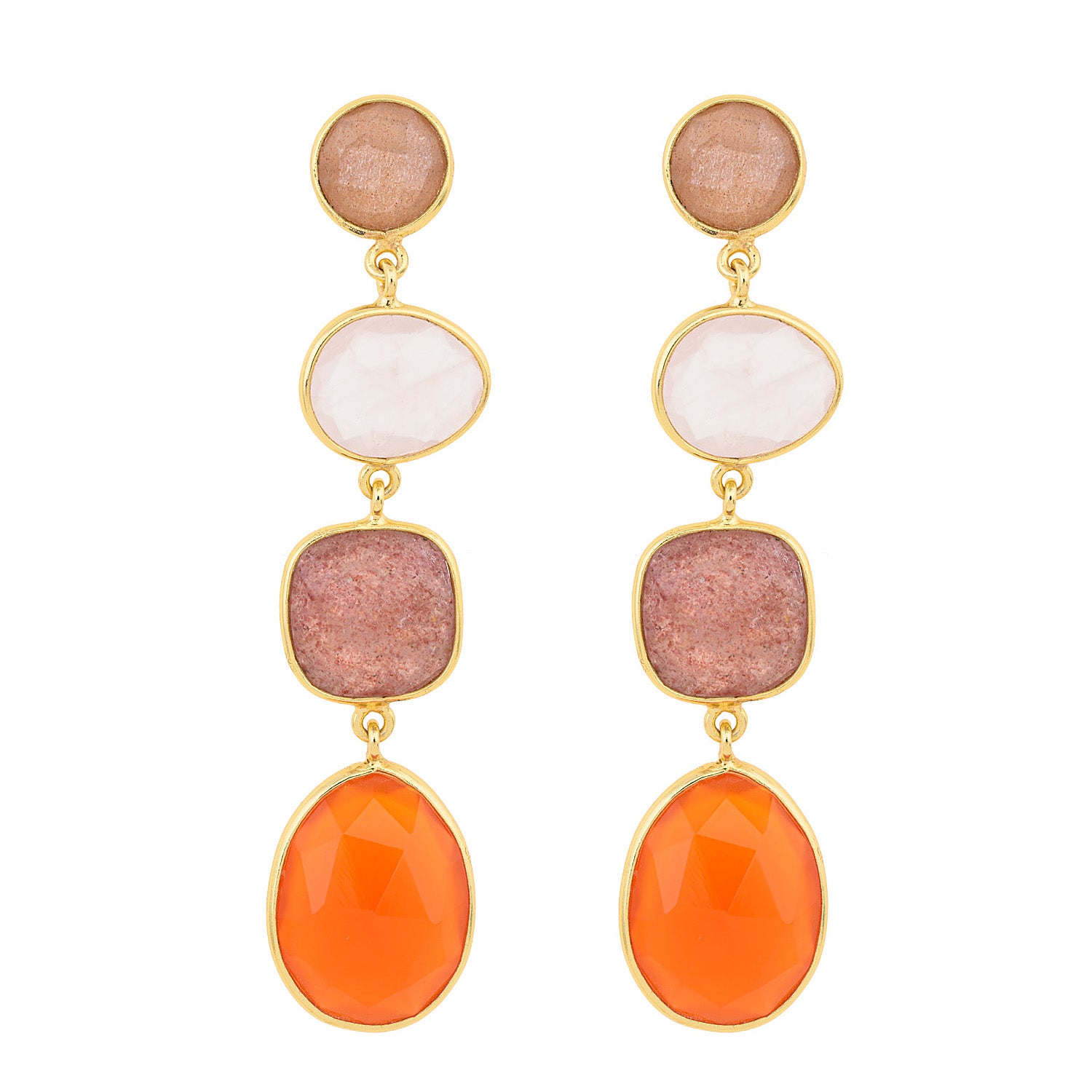 Sunset Bloom Silver Earrings