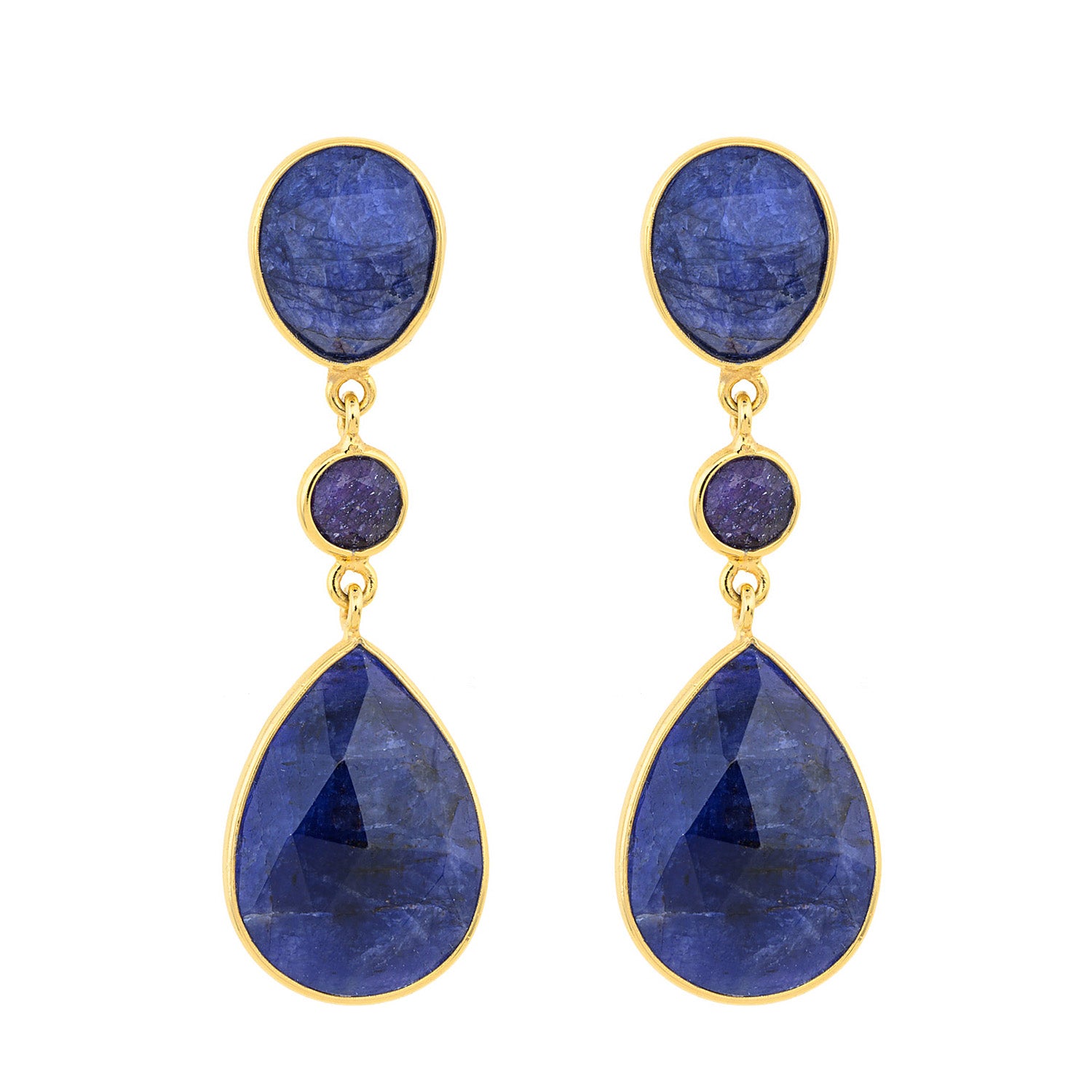 Blue Whisper Silver Earrings
