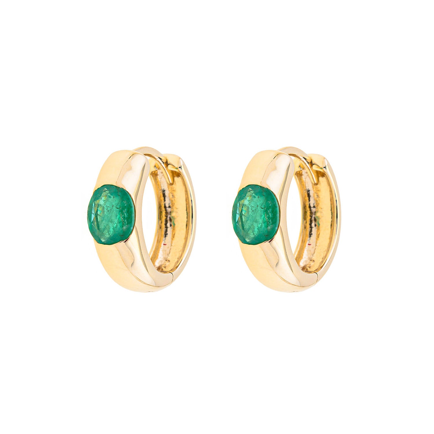 Emerald Luxe Hoop Earrings