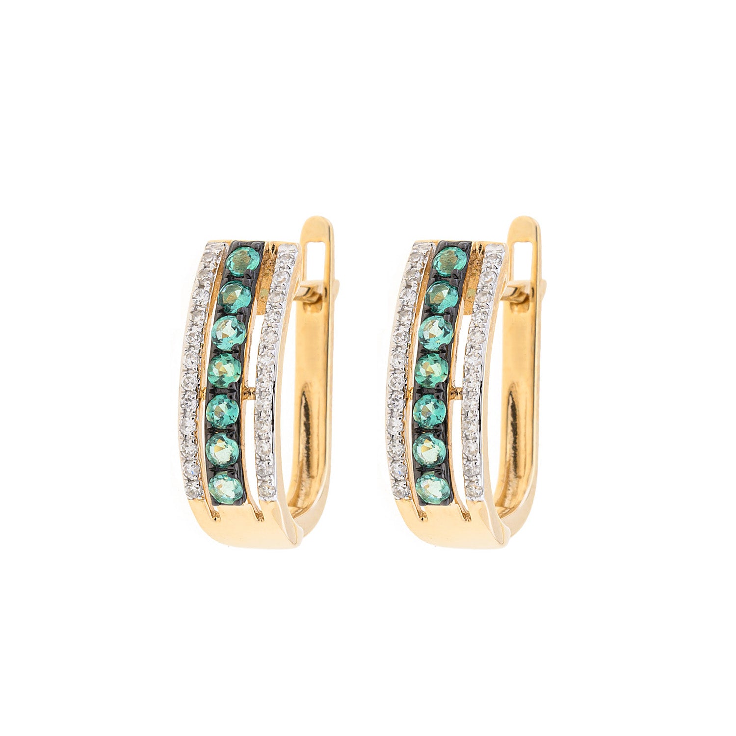 Evergreen Sparkle Hoop Earrings