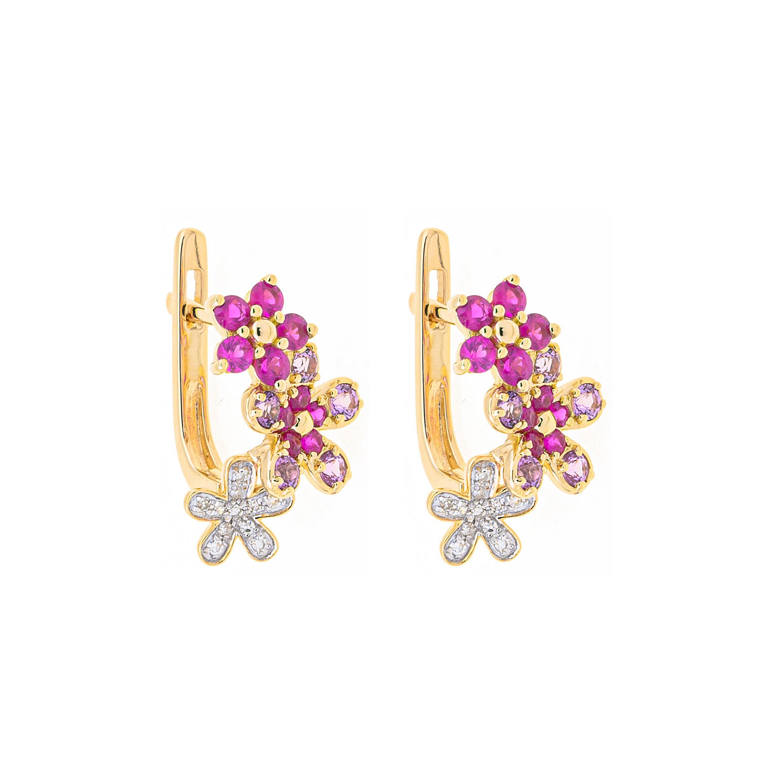 Velvet Rose Sparkle Hoop Earrings