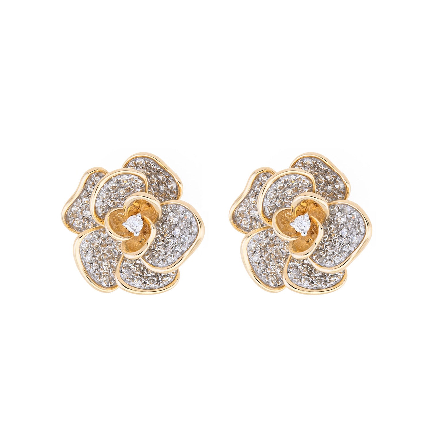 Floral Brilliance Stud Earrings