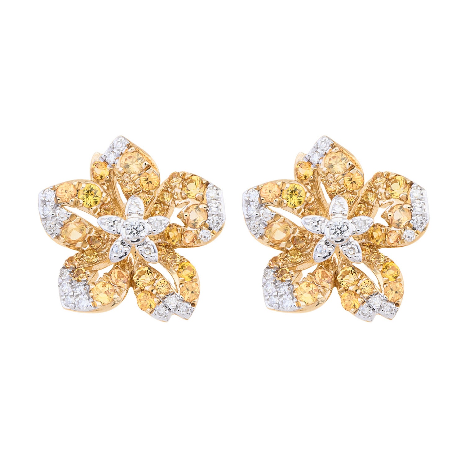 Diamond Kissed Flower Earrings