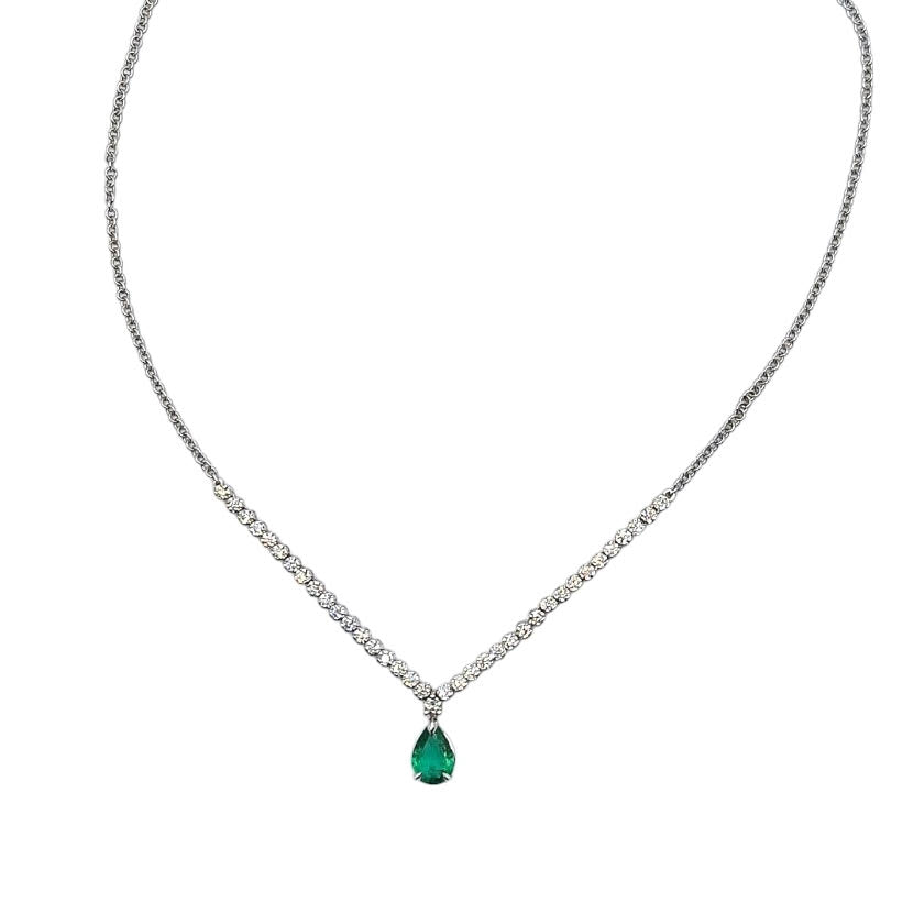Emerald And Diamond Necklace