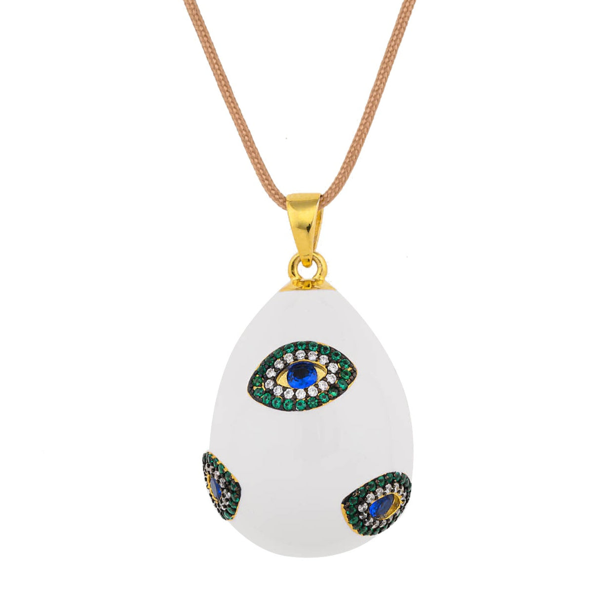 Blue evil eye white Big egg