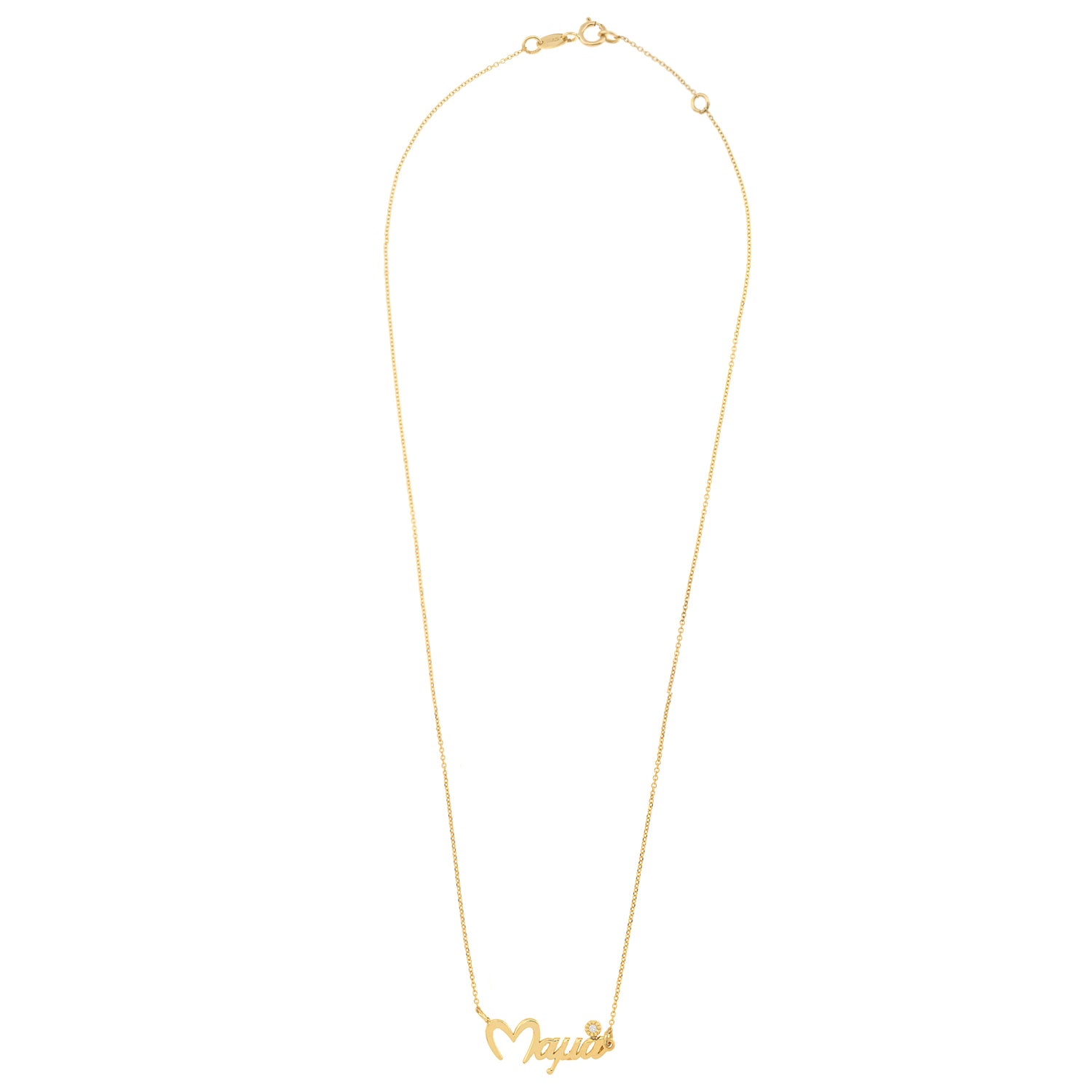 Heart shape Mama Necklace  with Diamond