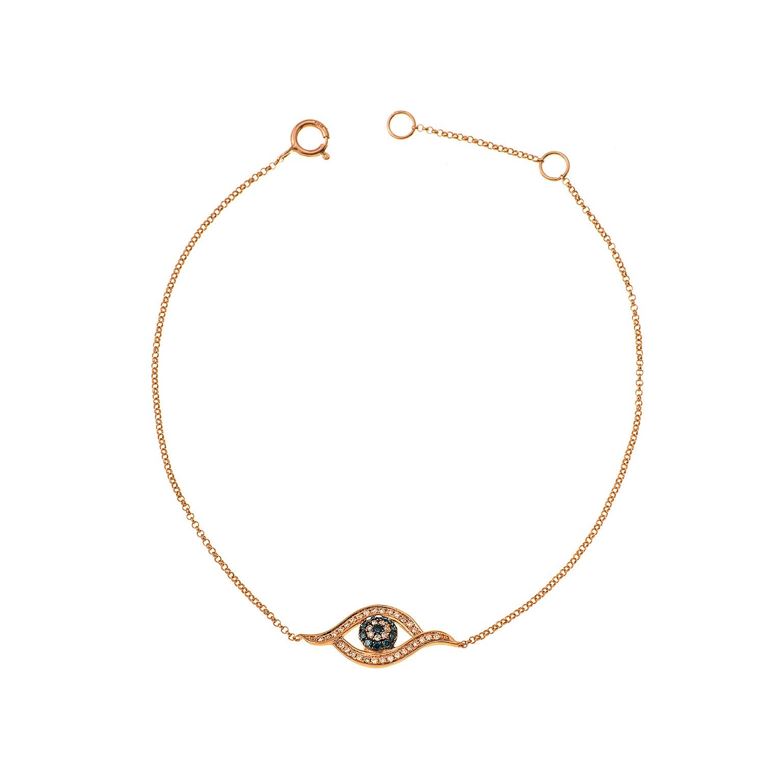 Diamond bracelet. Gold Bracelet. 18k gold bracelet. 14k gold bracelet. Rose Gold Bracelet. Yellow gold bracelet. White Gold Bracelet. Bracelets. Gift Bracelet. Perfect bracelet for present. Precious stone bracelet. Chain Bracelet. Bangle Bracelet. Anatol jewelry. Fine Jewelry. Evil Eye Bracelet. Evil Eye.