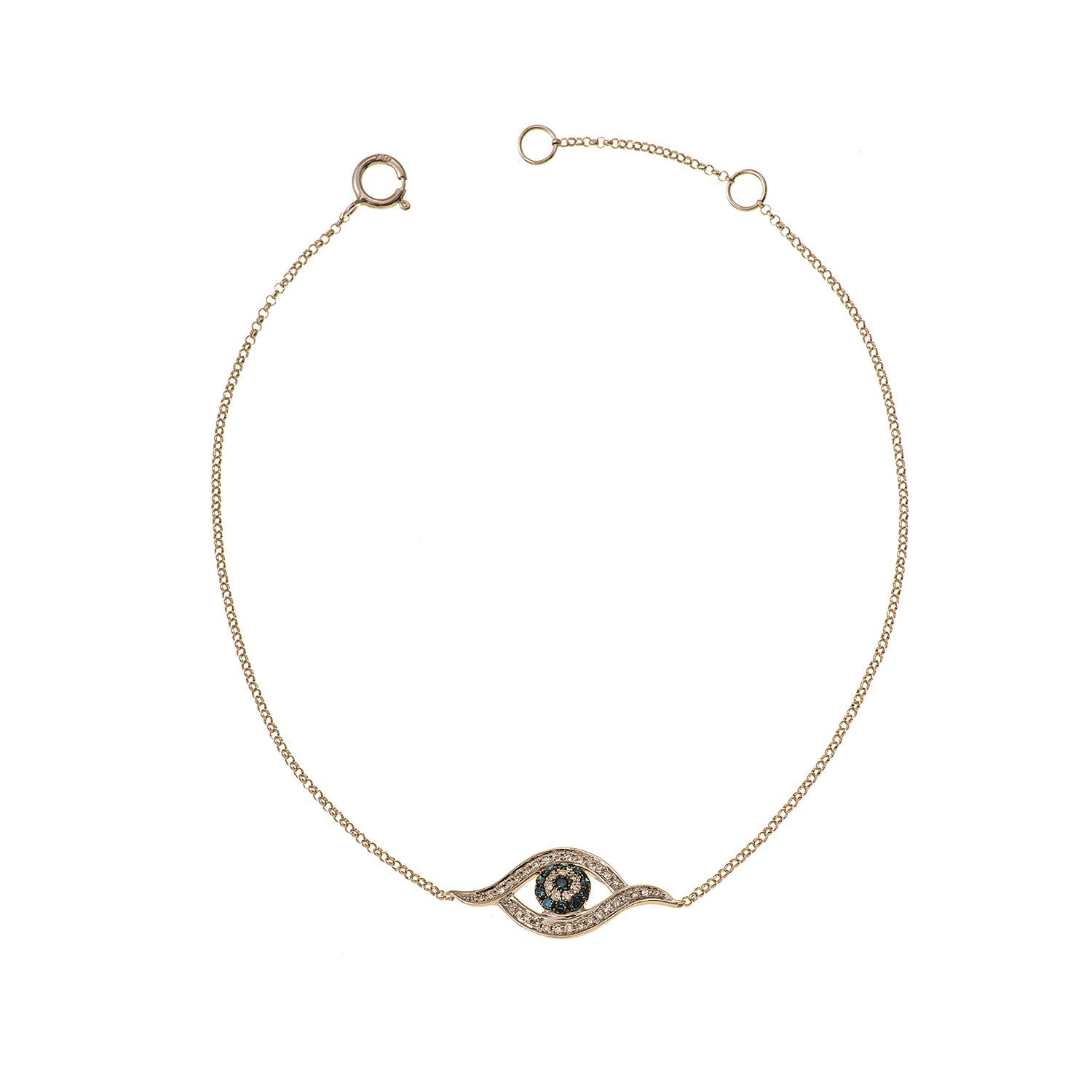Diamond bracelet. Gold Bracelet. 18k gold bracelet. 14k gold bracelet. Rose Gold Bracelet. Yellow gold bracelet. White Gold Bracelet. Bracelets. Gift Bracelet. Perfect bracelet for present. Precious stone bracelet. Chain Bracelet. Bangle Bracelet. Anatol jewelry. Fine Jewelry. Evil Eye Bracelet. Evil Eye.