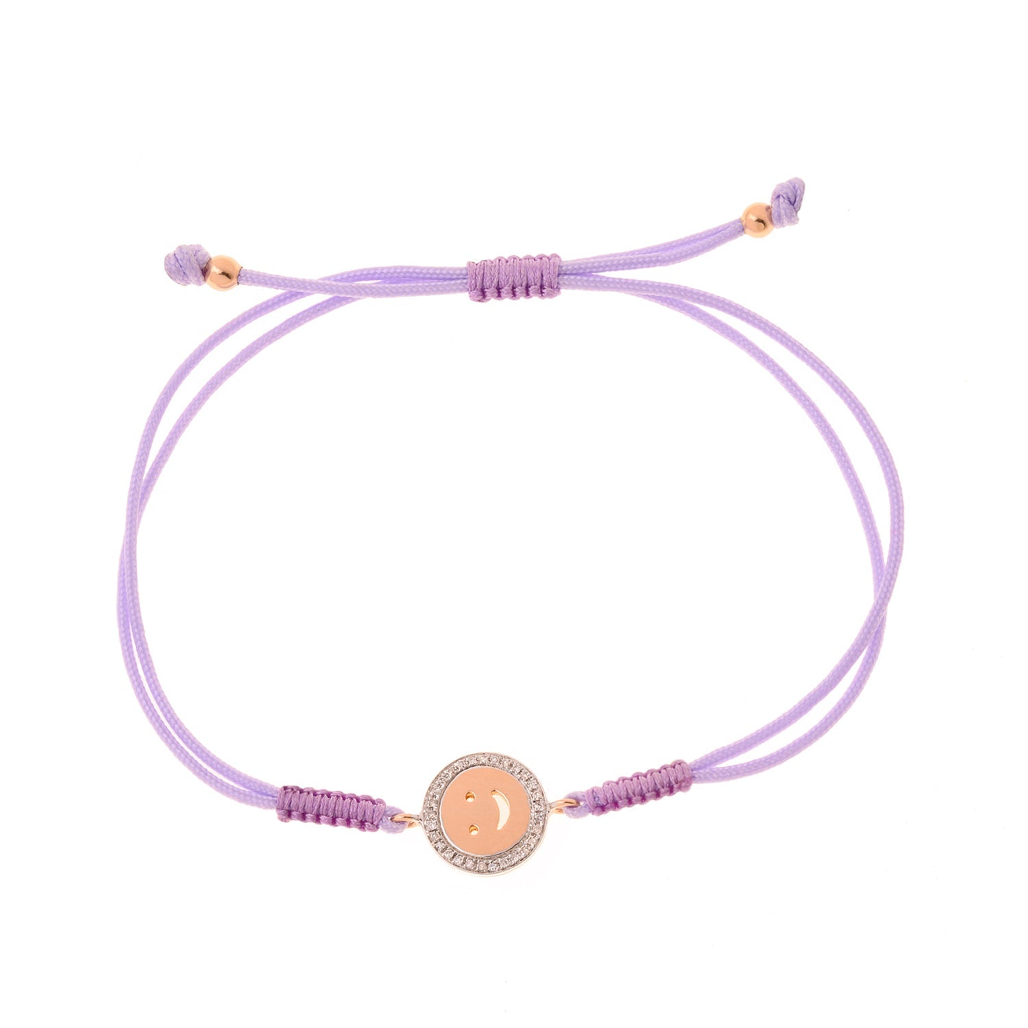 Smiley Face bracelet. Diamond bracelet. Beaded bracelet. Macrame evil eye bracelet. Fine jewelry. Anatol jewelry. Golden Hall. Kifissia. Bracelet for gift. Perfect bracelet for gift. Βραχιόλι χρυσό. Βραχιόλι χαμογελαστή φάτσα με διαμάντια. Βραχιόλι χαμογελαστό πρόσωπο. Βραχιόλι για δώρο. Athens. Κοσμήματα Κηφισιά.